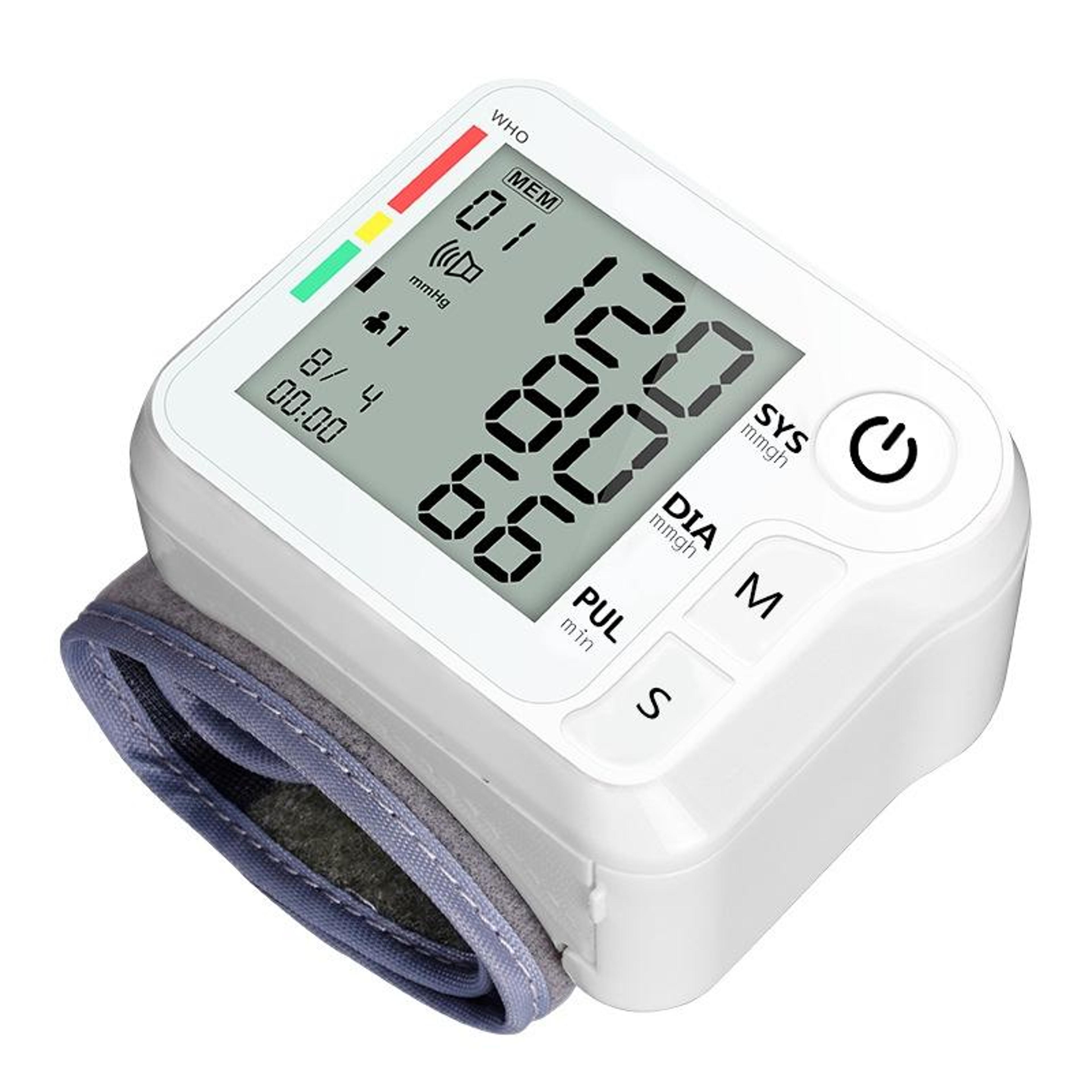 digital wrist blood pressure monitor with lcd display portable home bp machine