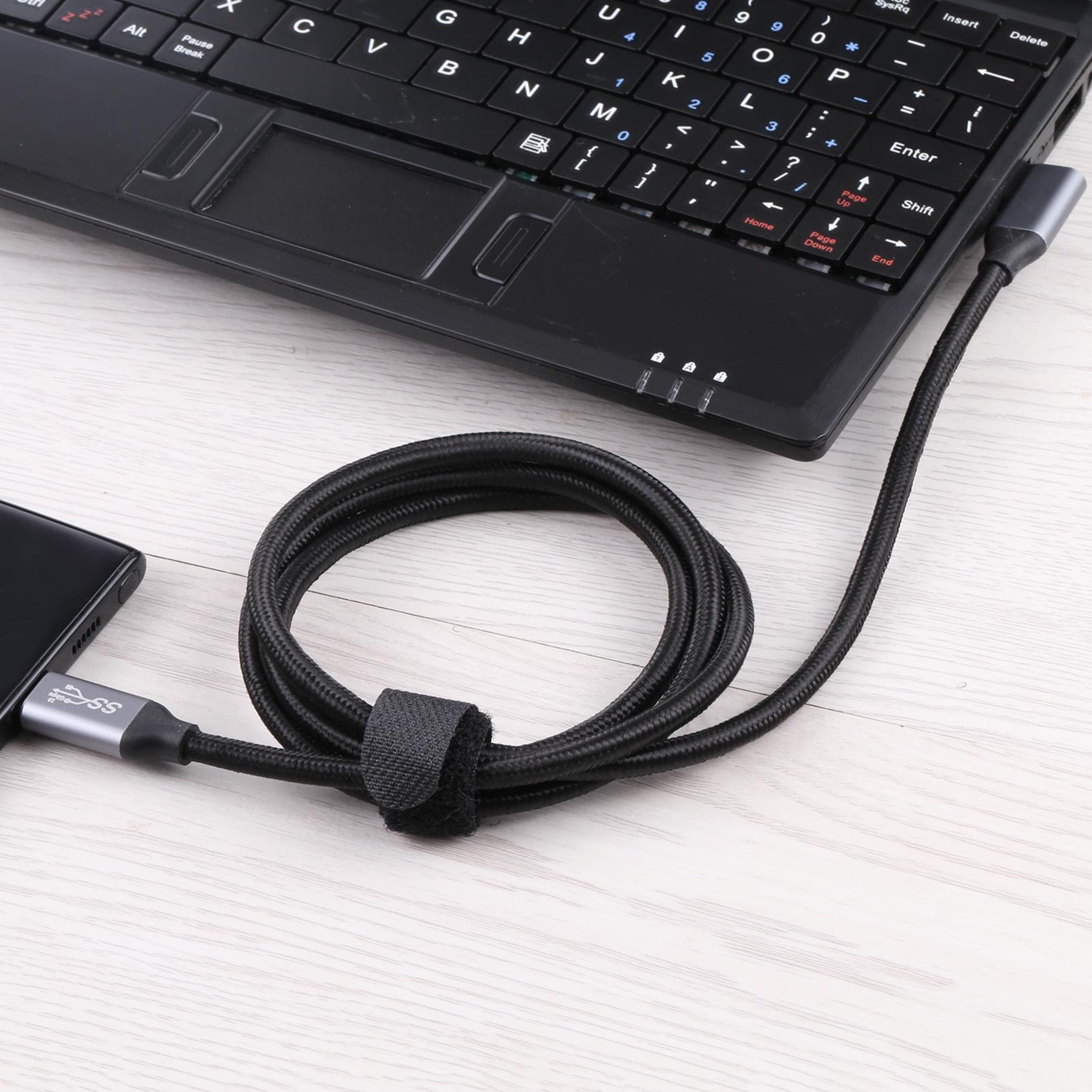 usb c elbow data cable 10gbps fast transfer nylon braided type c cable