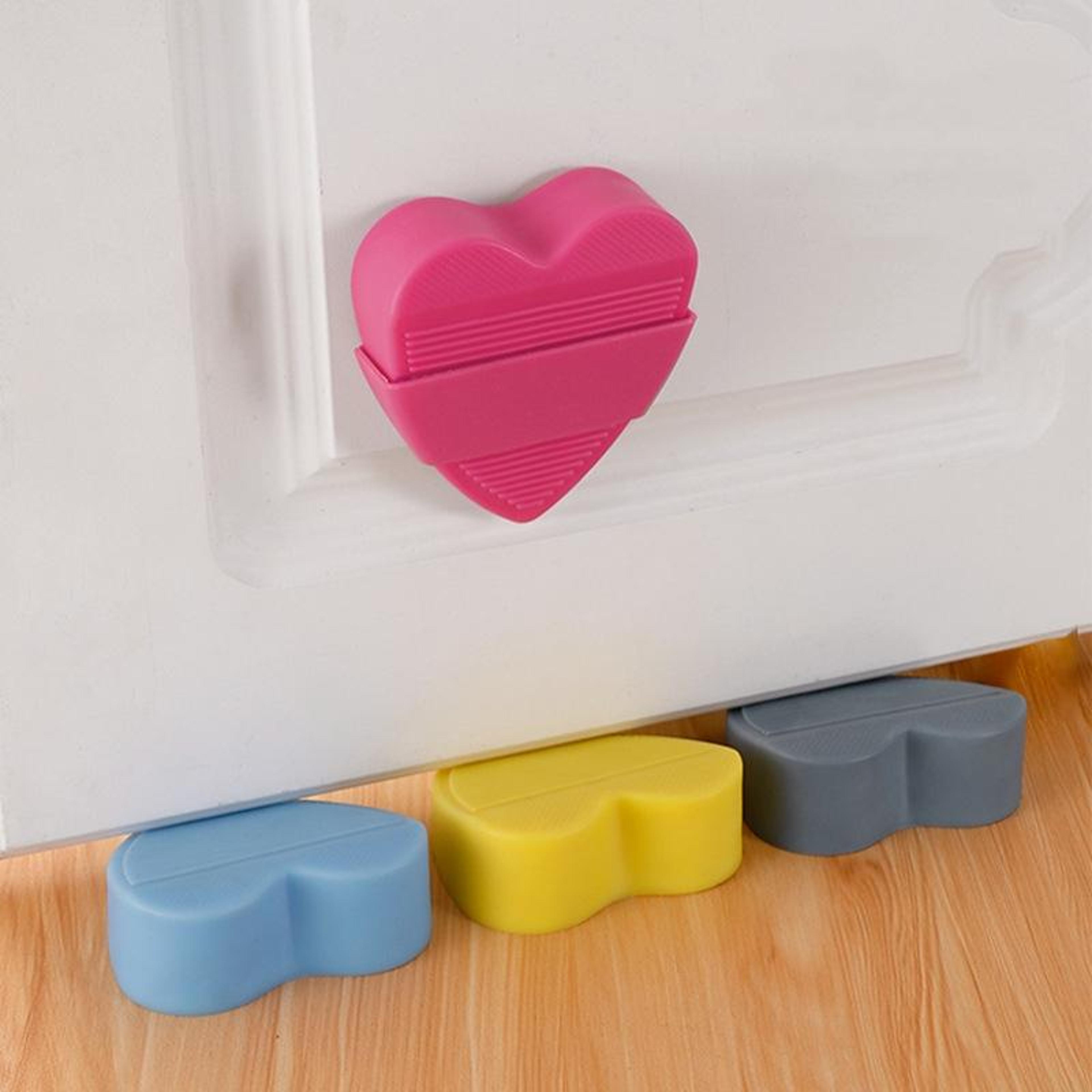 adjustable door stopper with storage case, silent anti-slip door wedge stopper for home & office
