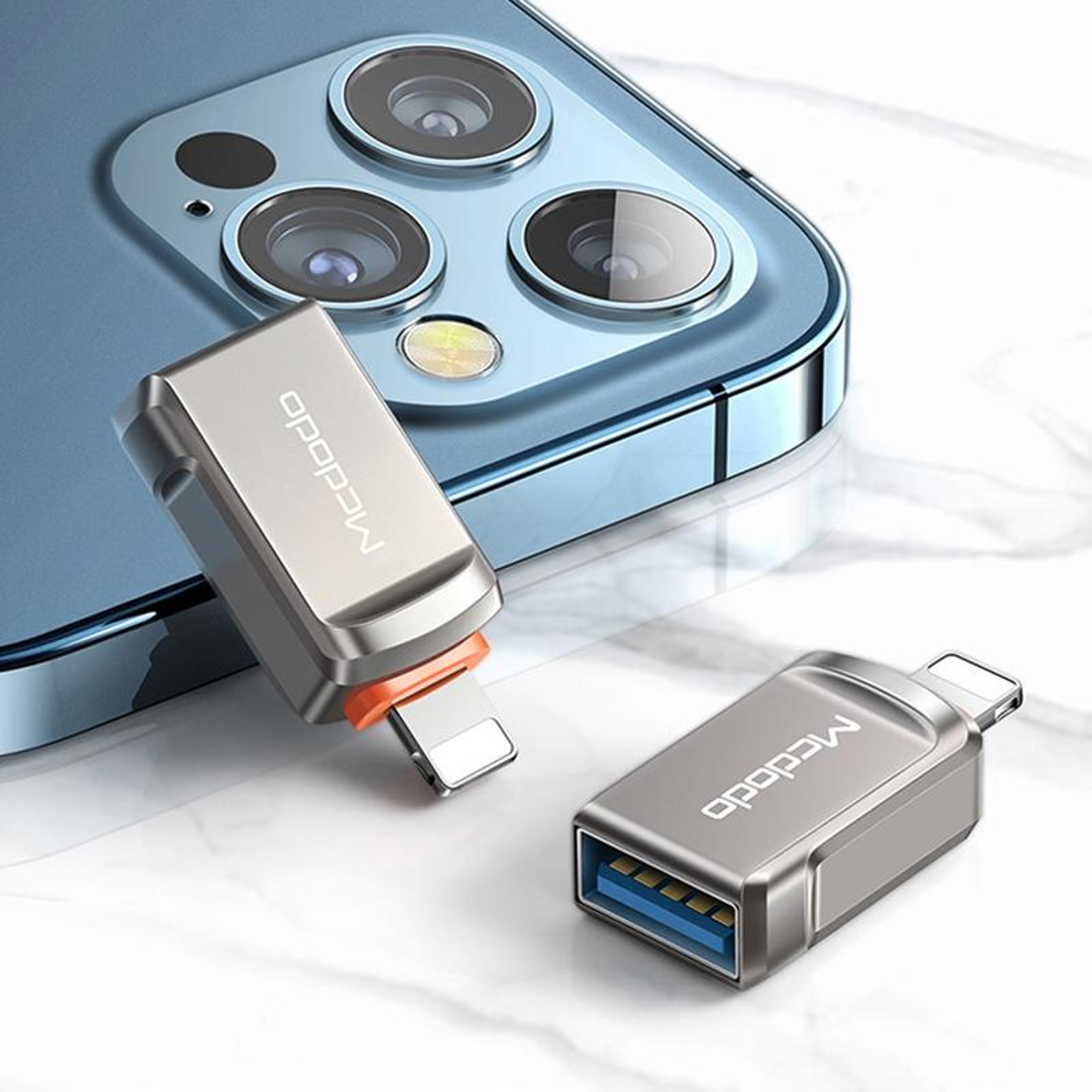 usb otg adapter lightning to usb converter fast data sync & charging