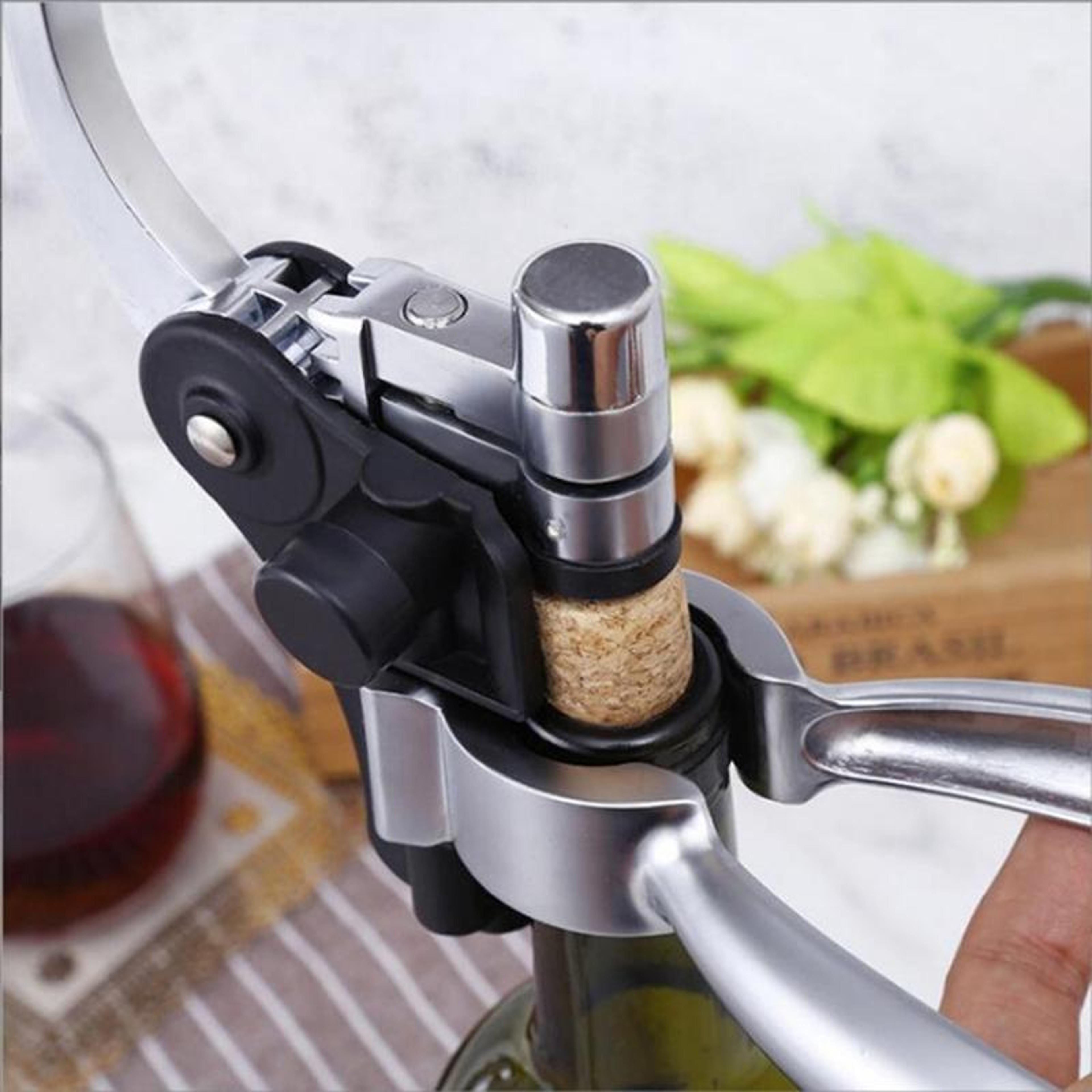 premium zinc alloy wine opener manual corkscrew ergonomic bottle opener