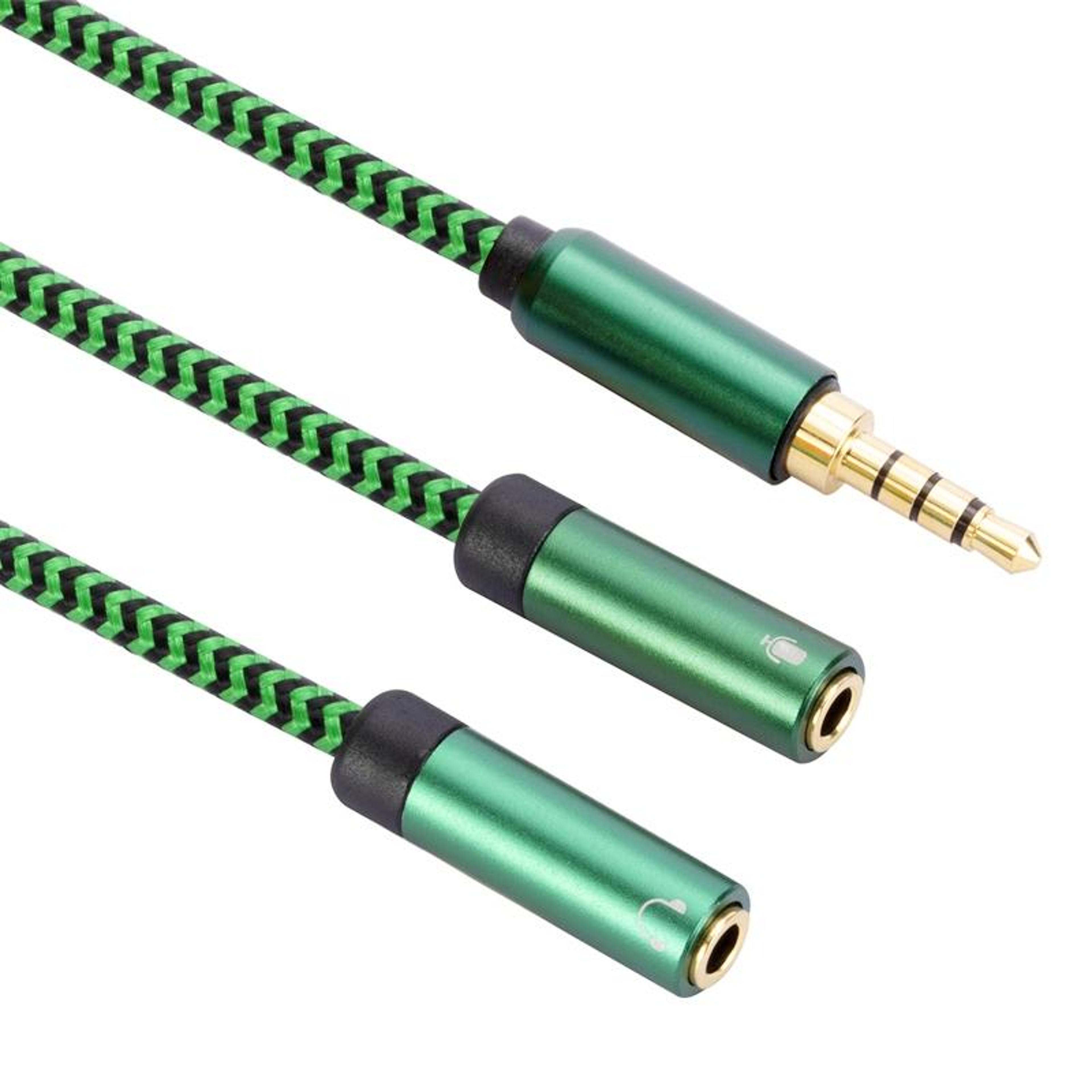 2 in 1 headphone mic splitter cable for clear audio & voice