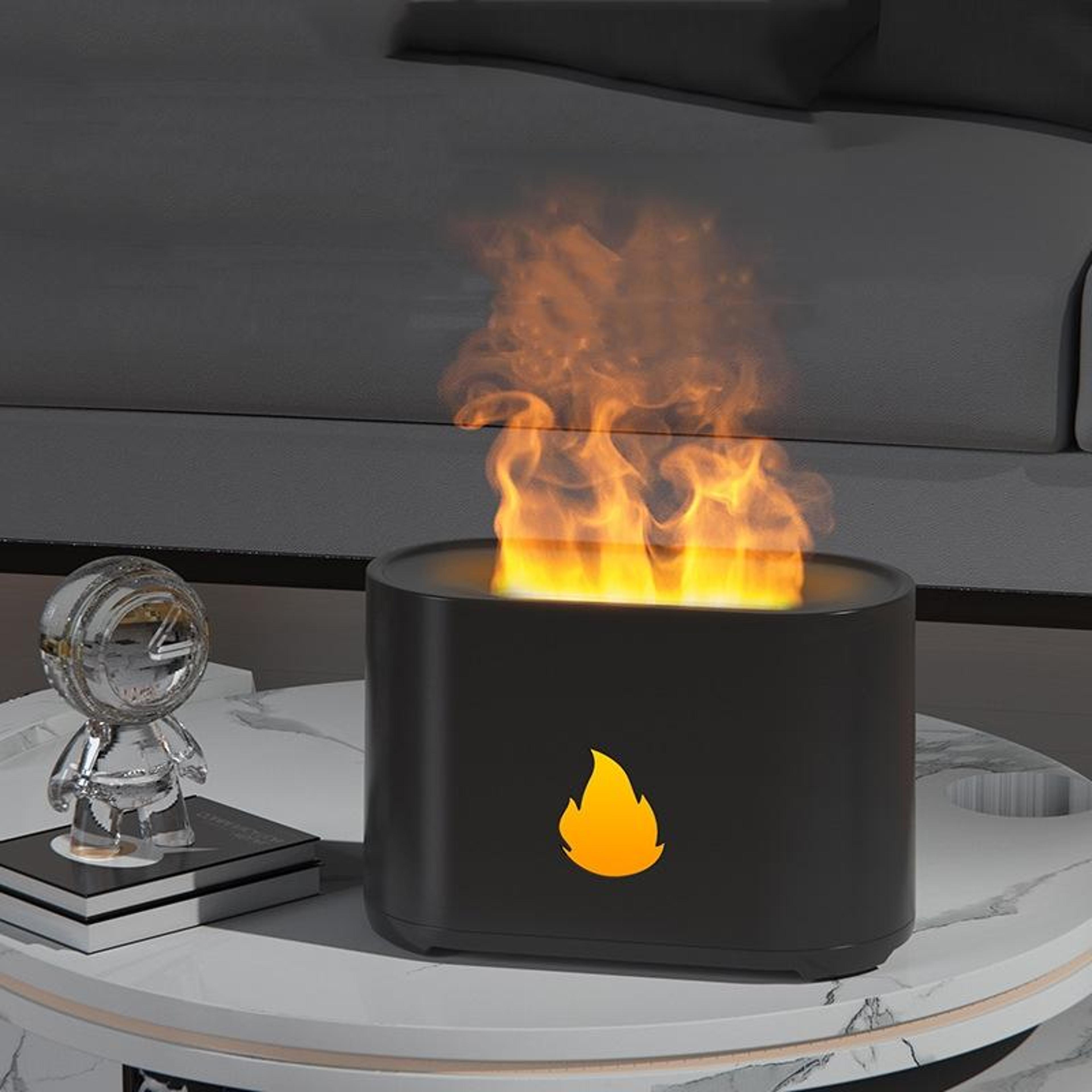flame diffuser essential oil humidifier with ultrasonic cool mist