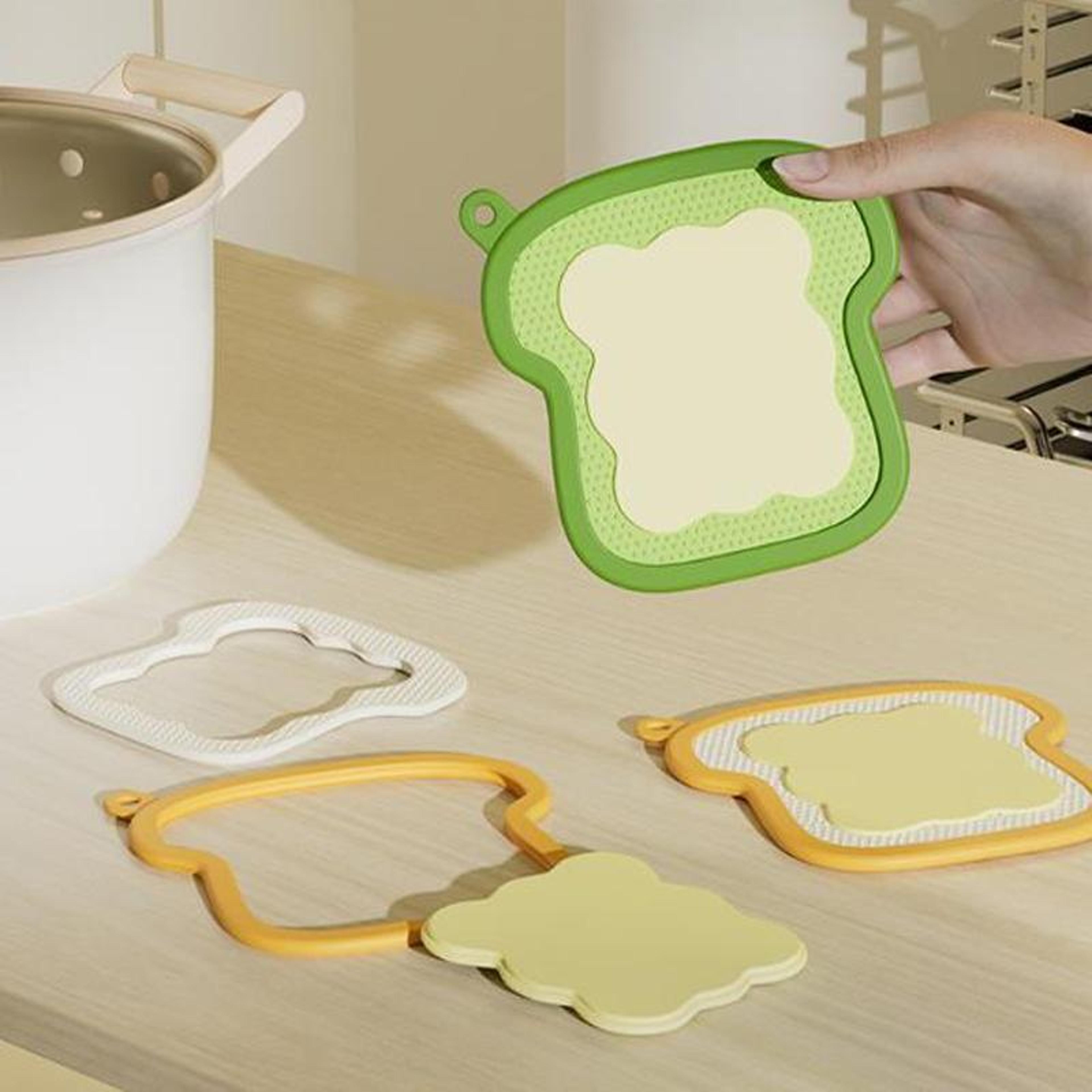 3-in-1 silicone heat resistant mat set non slip trivet and placemat