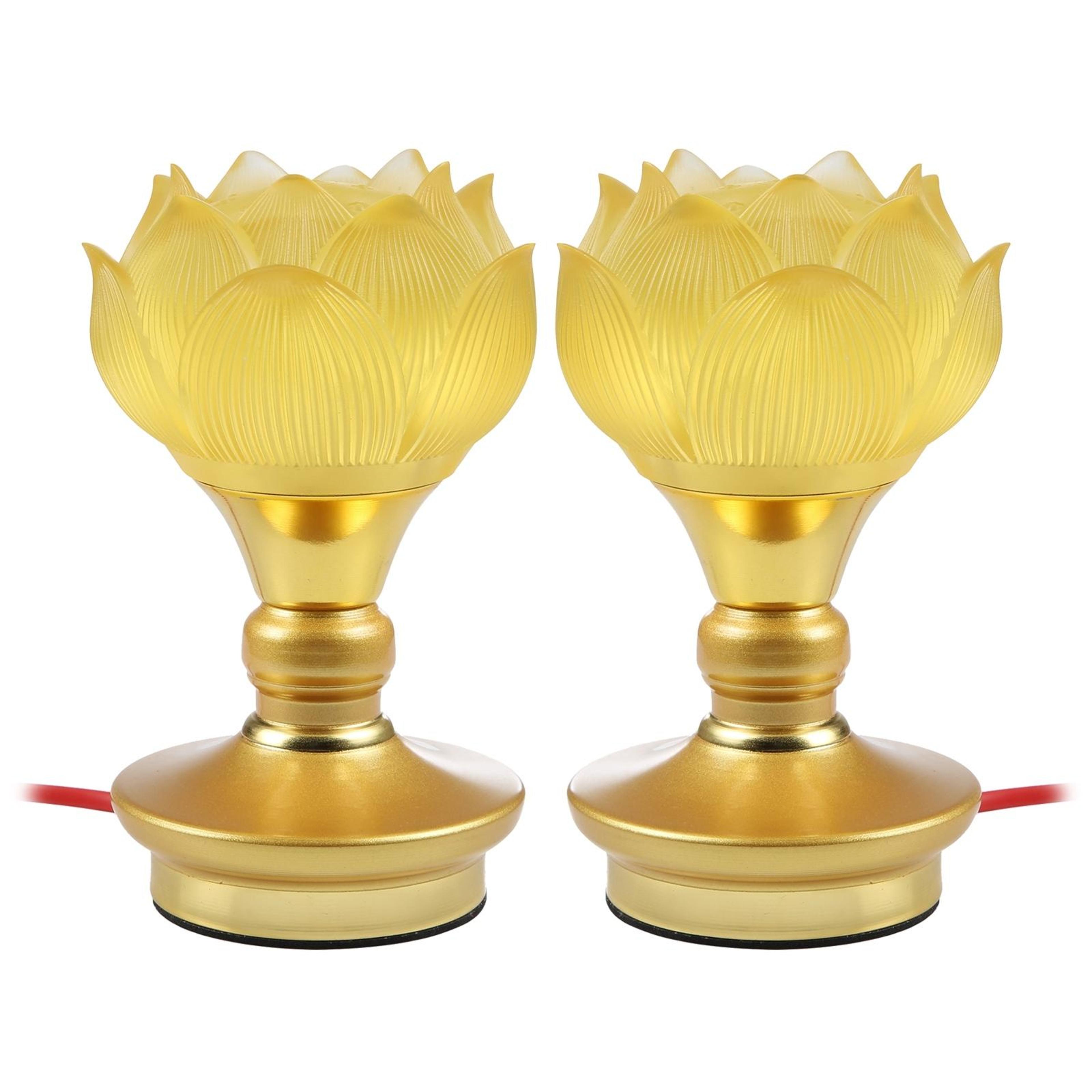 led lotus altar lamp buddha electronic night light set decorative lotus led light