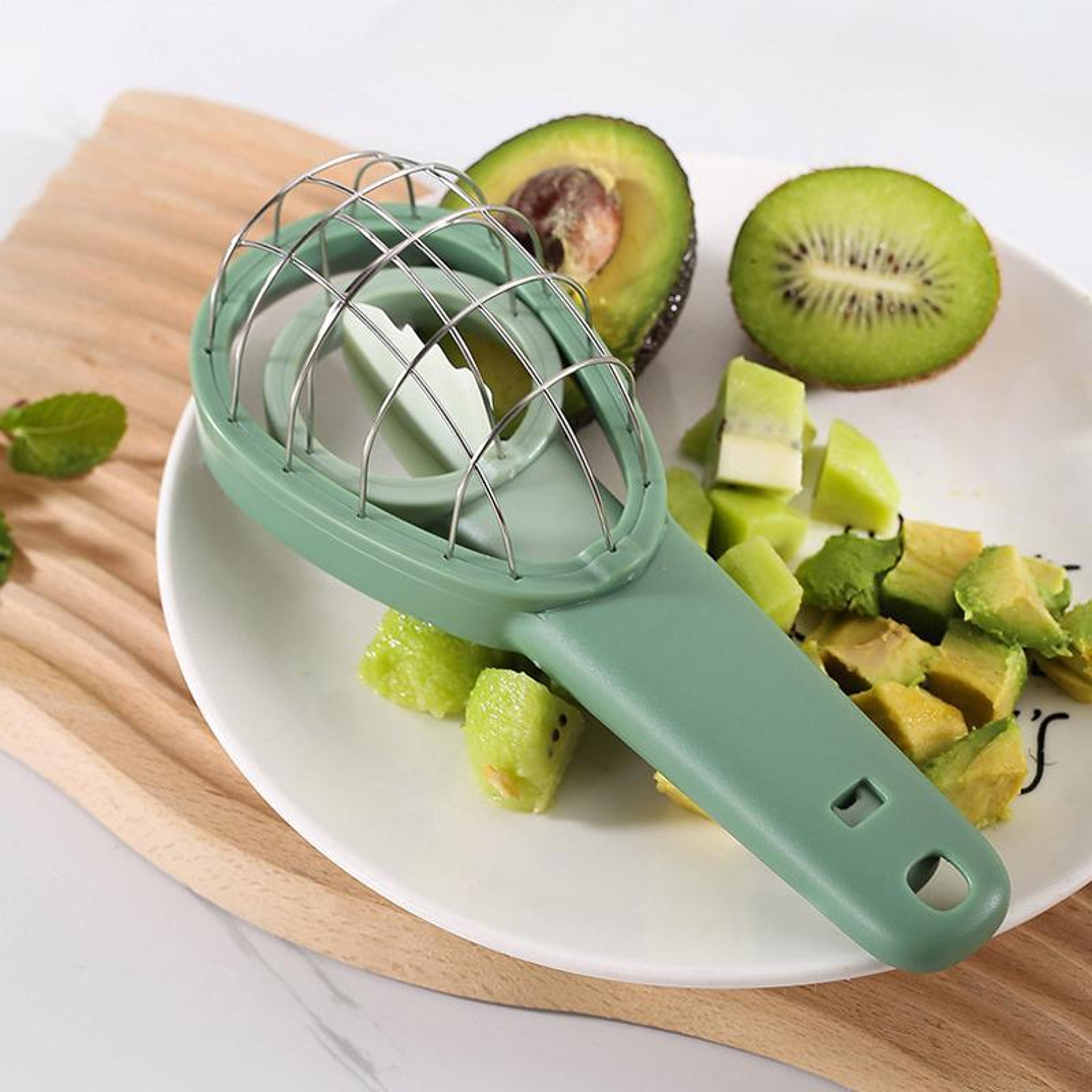 3-in-1 avocado slicer tool with pit remover & fruit cutter for easy prep