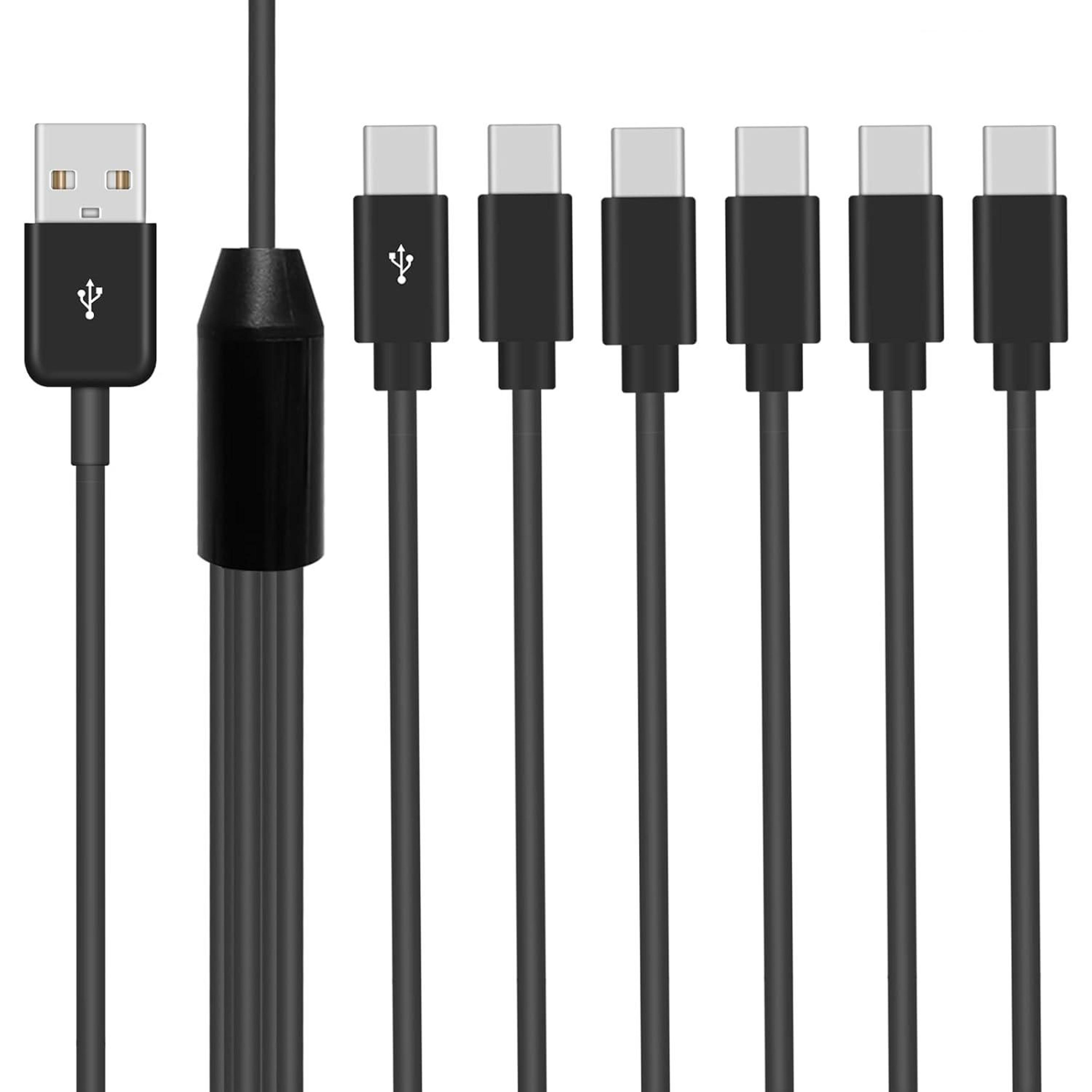 6 in 1 usb c splitter cable fast charging hub with data sync