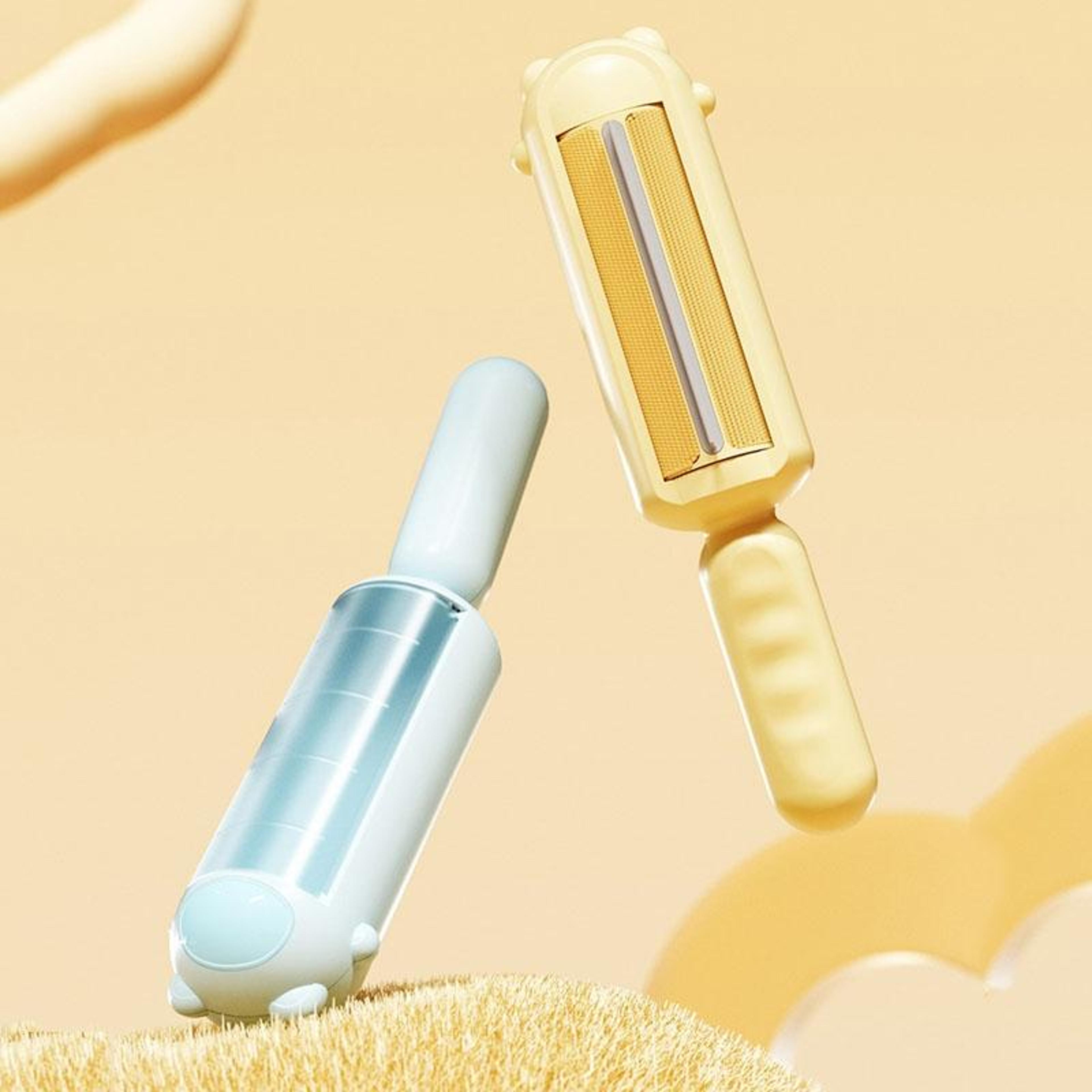 self-cleaning pet hair remover brush for furniture & clothes