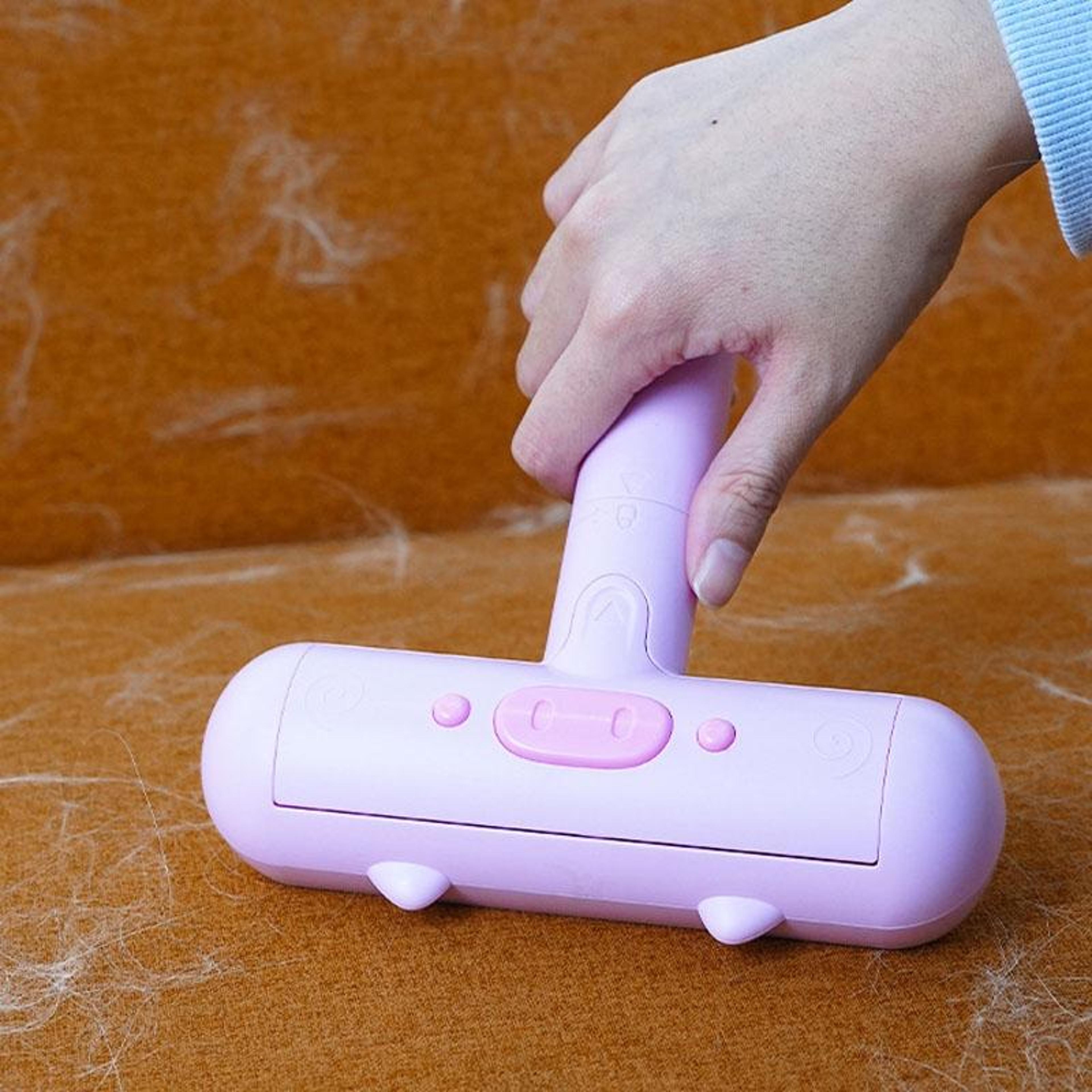 pig shape pet hair remover roller, reusable lint roller for pet hair & clothes cleaner