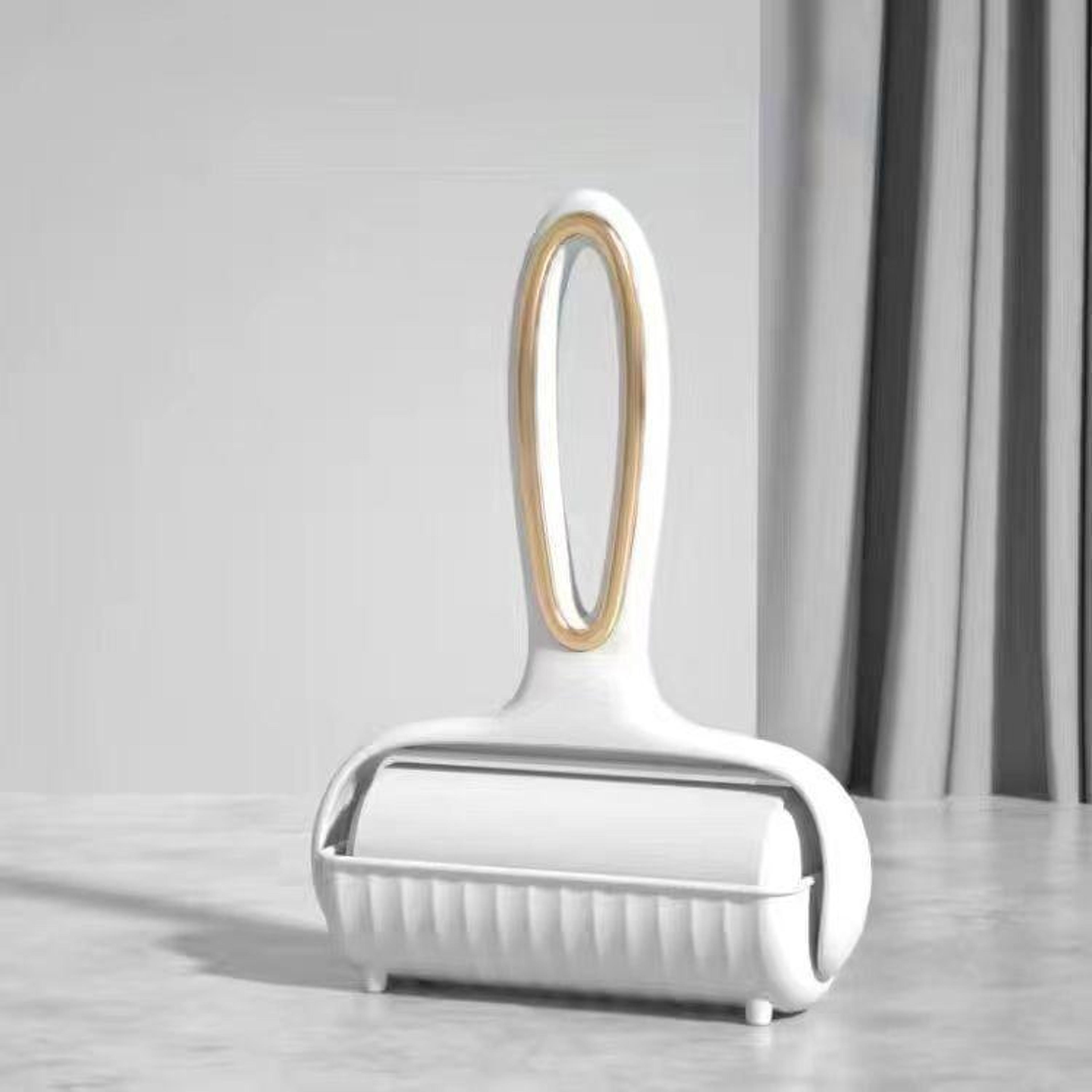 tearable lint roller pet hair remover brush with refill rolls for clothes, sofa & car cleaning