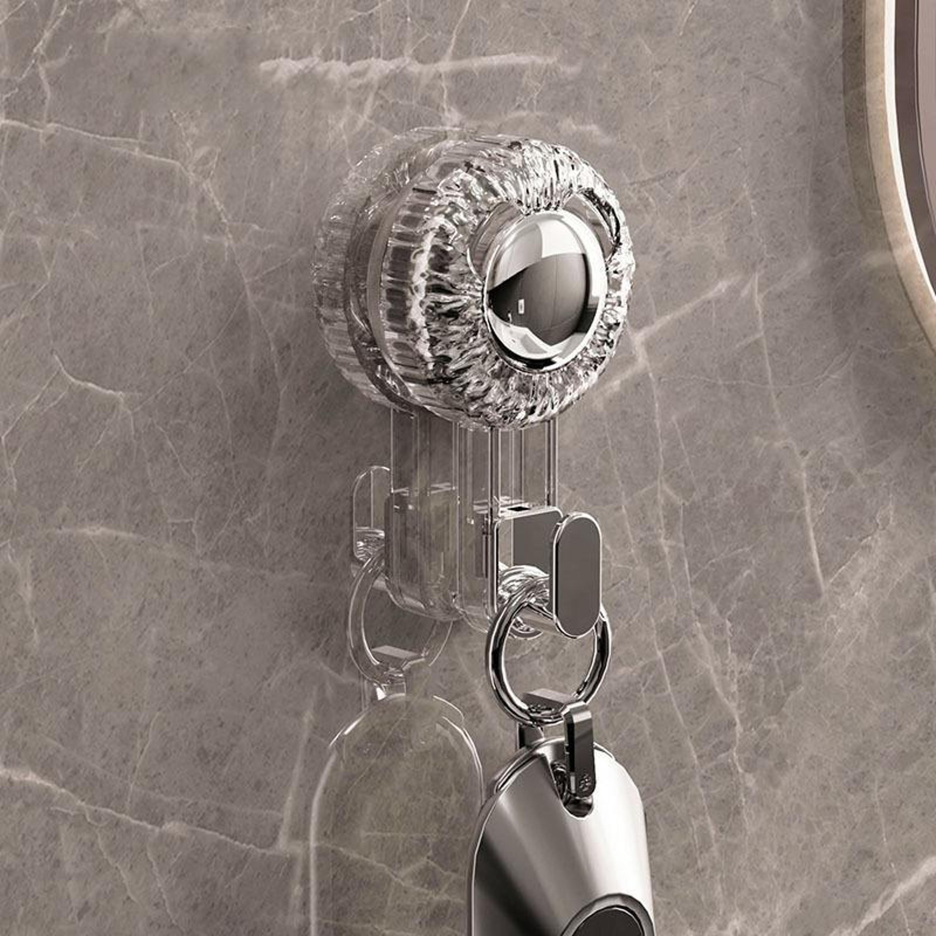 rotary vacuum suction cup hook no drill wall hook strong traceless bathroom organizer