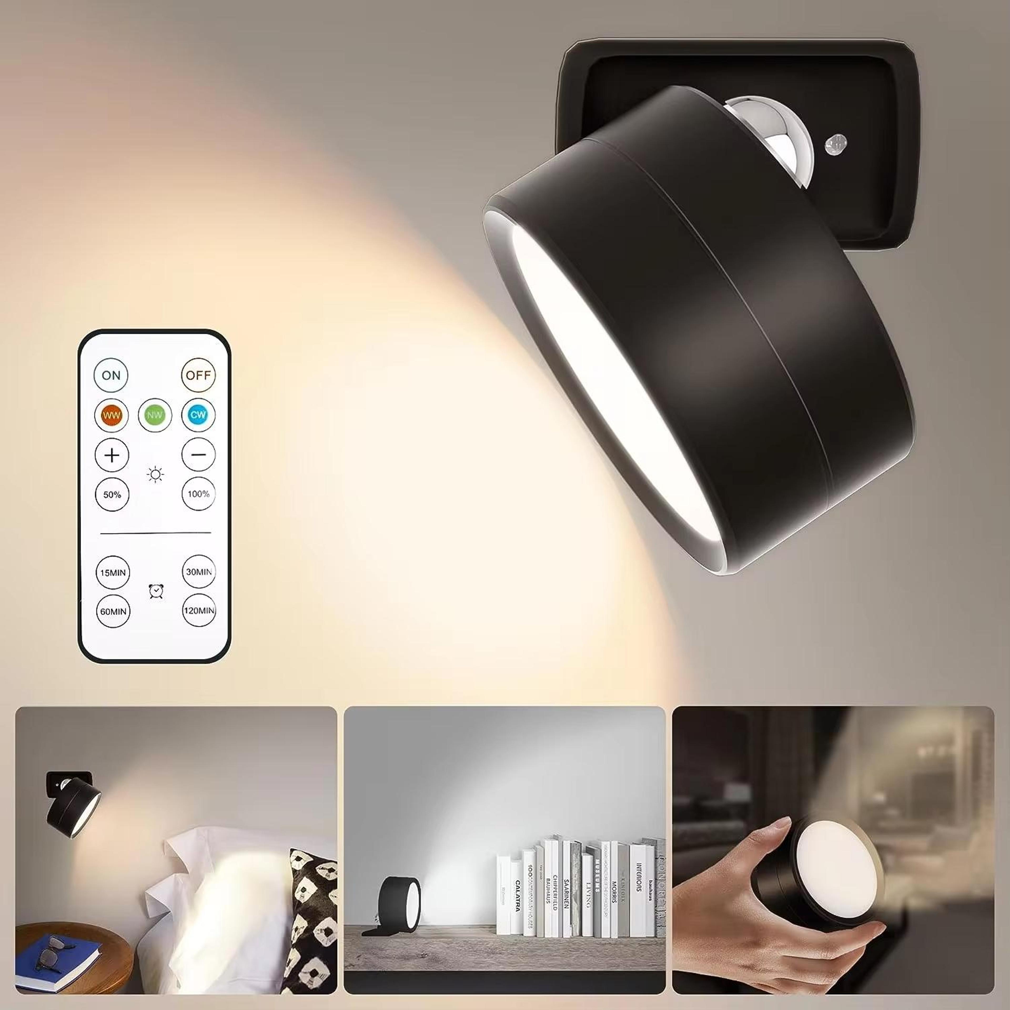 360° magnetic led cabinet light with remote usb rechargeable motion night light