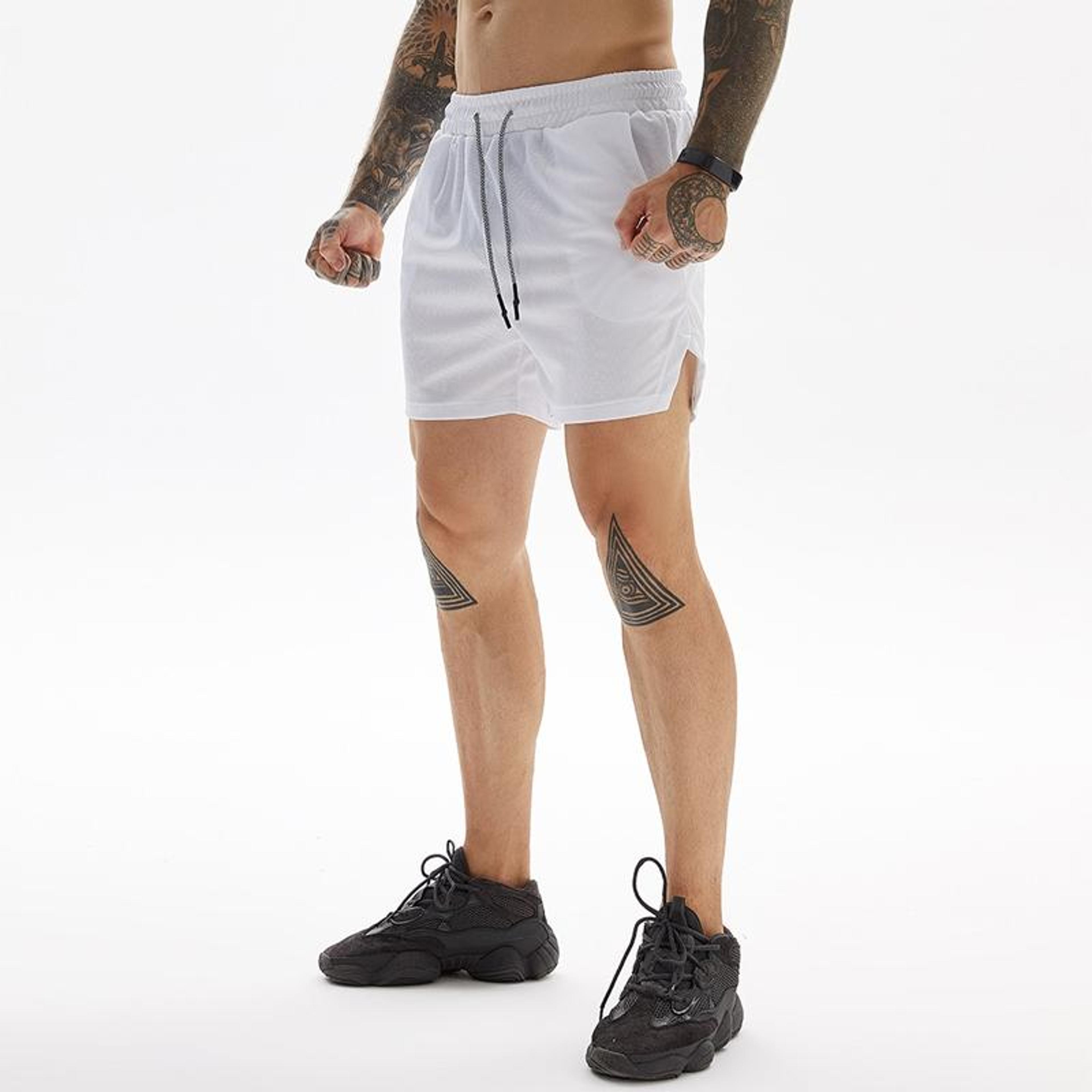 men quick dry athletic shorts with towel loop breathable gym running shorts