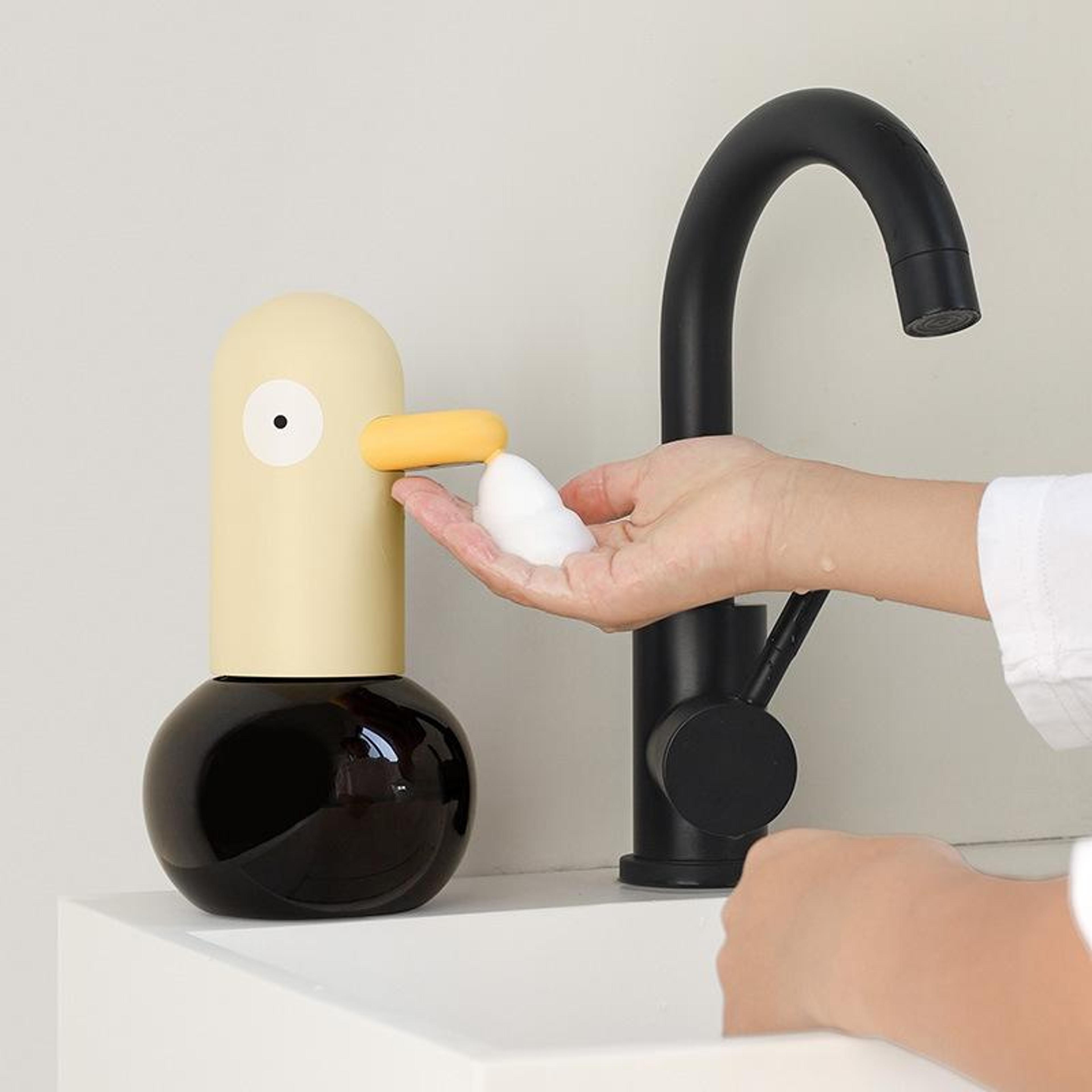 cute duck automatic foam soap dispenser touchless rechargeable kids hand wash machine