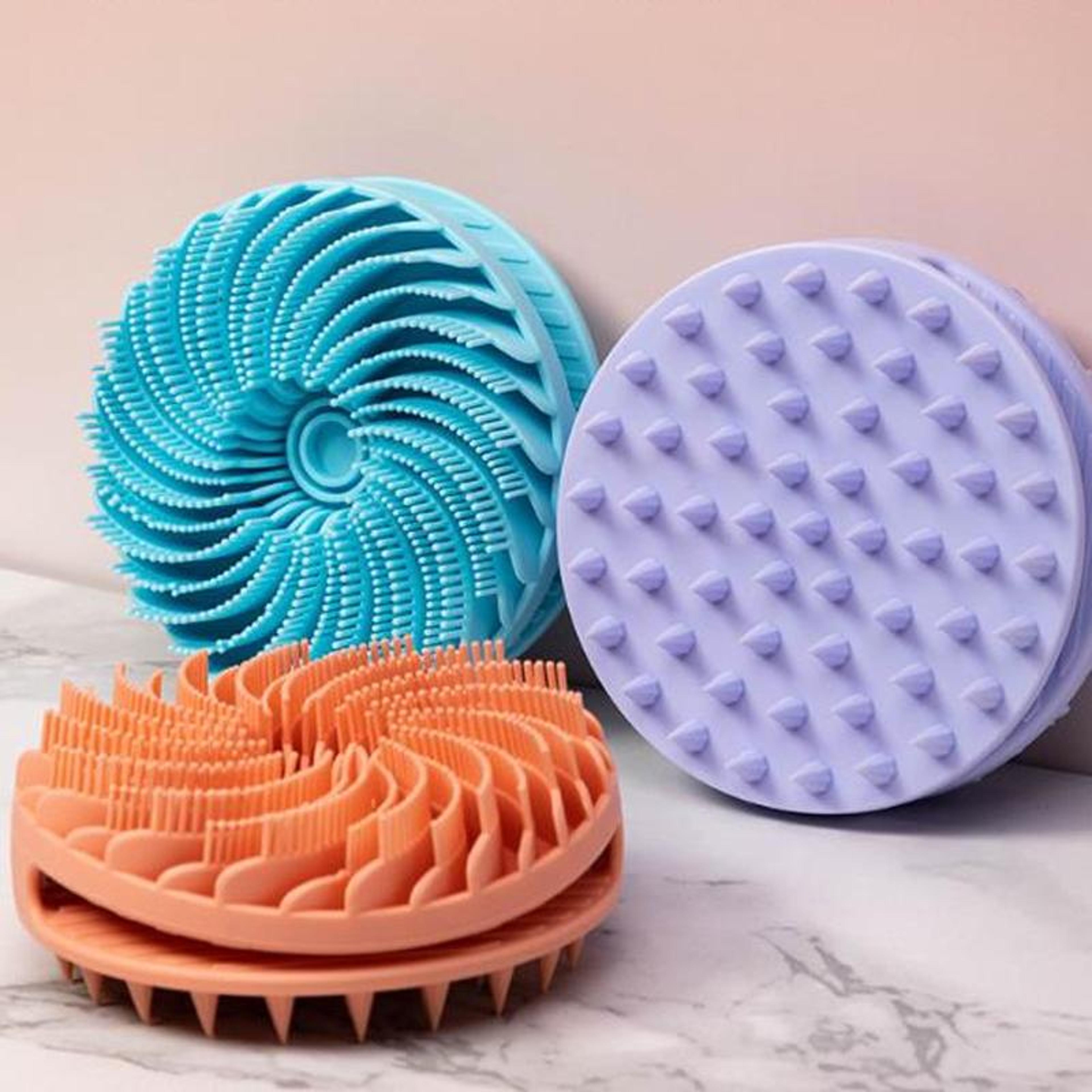 silicone body scrubber and back scrubber massage bath brush