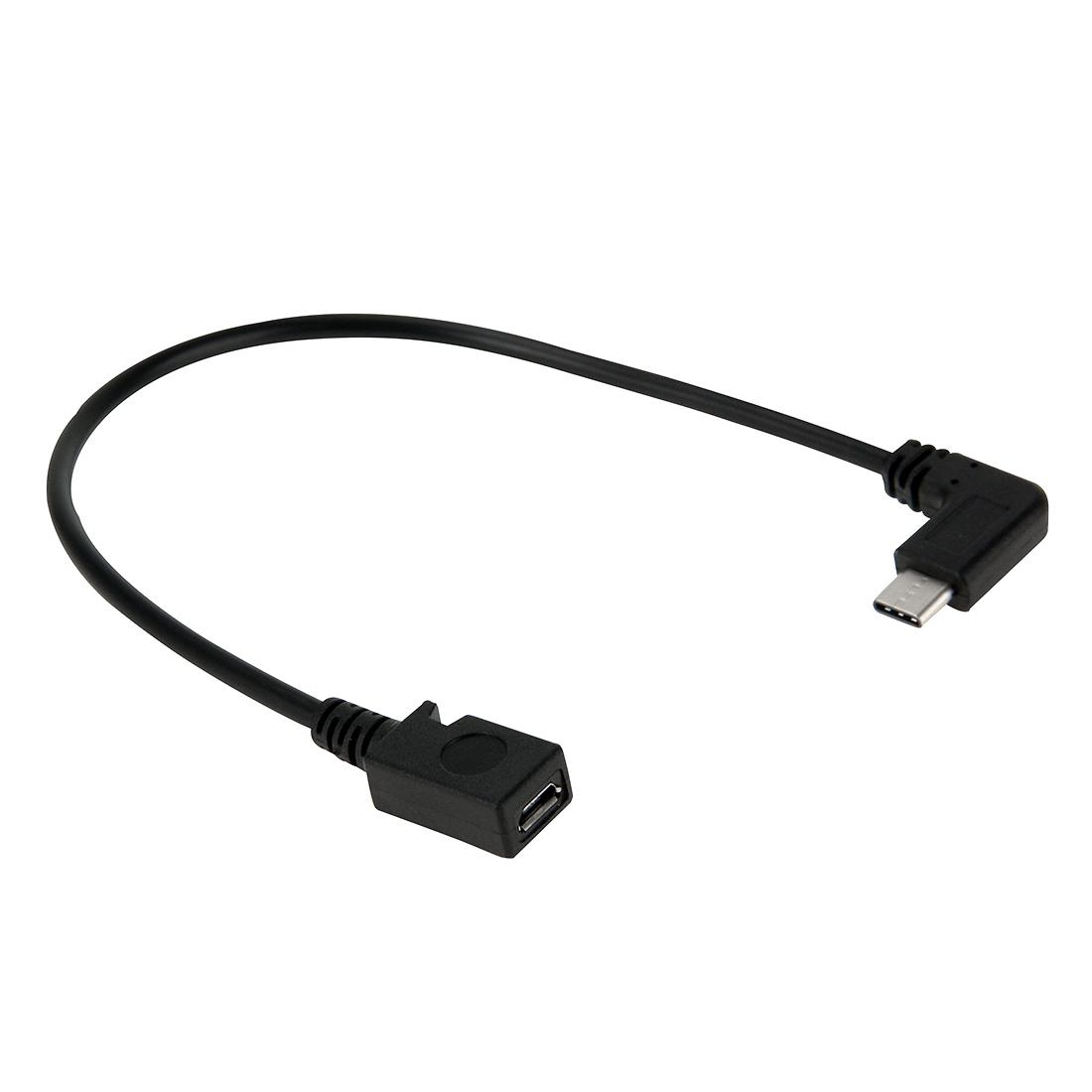90° usb c adapter cable micro usb female to type c fast data sync connector
