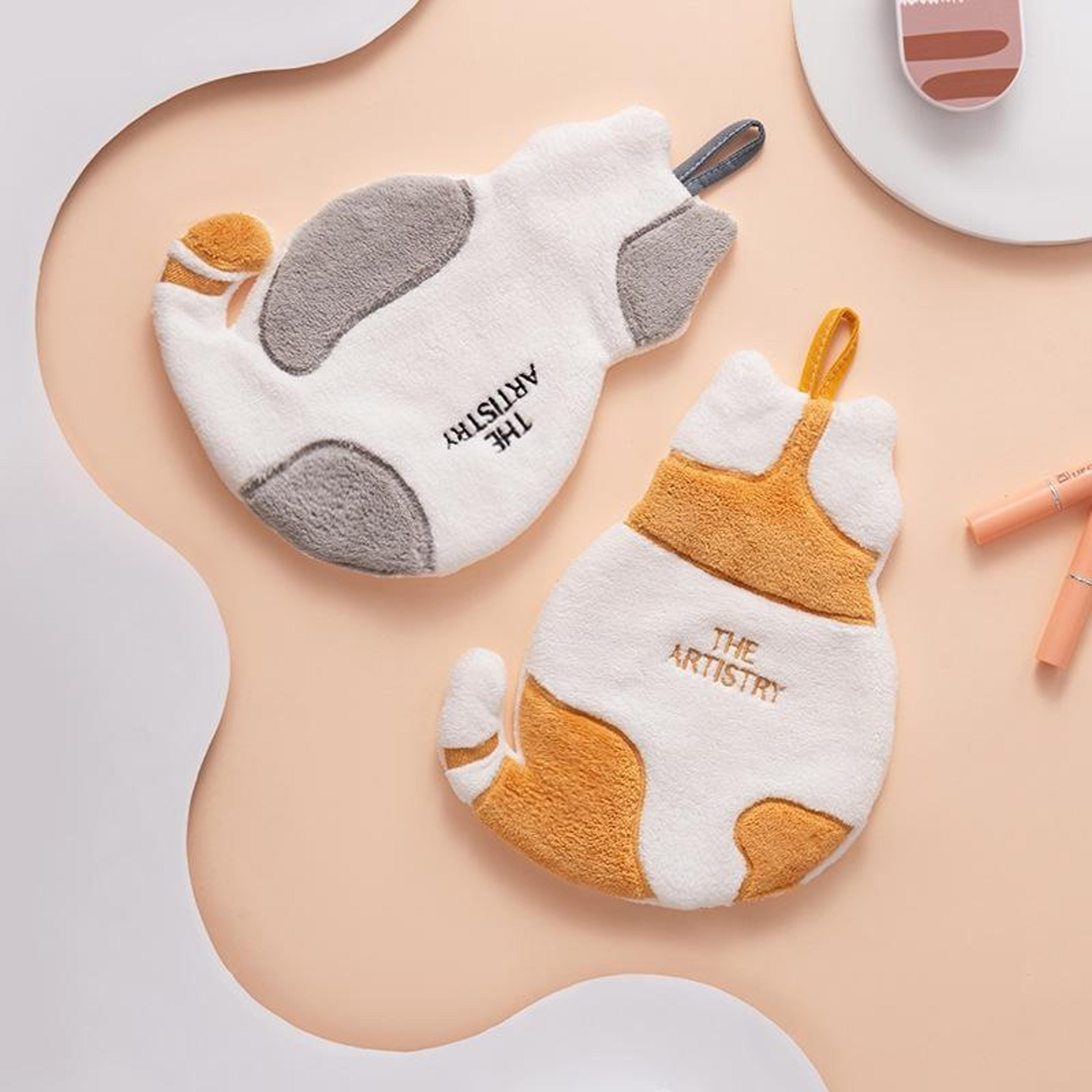 cute cat hanging hand towel for bathroom and kitchen