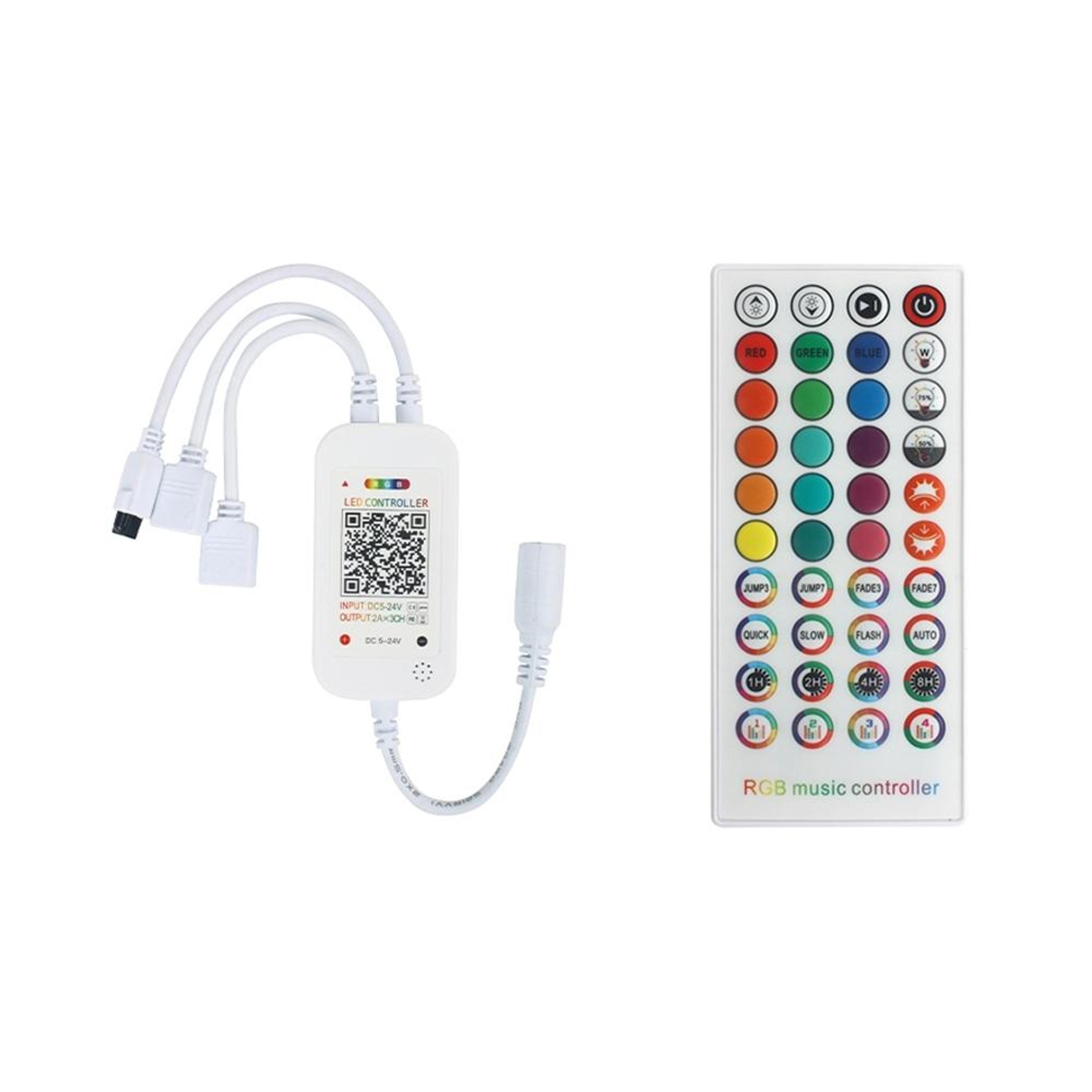 smart wifi rgb led strip controller with app remote music sync and alexa voice control