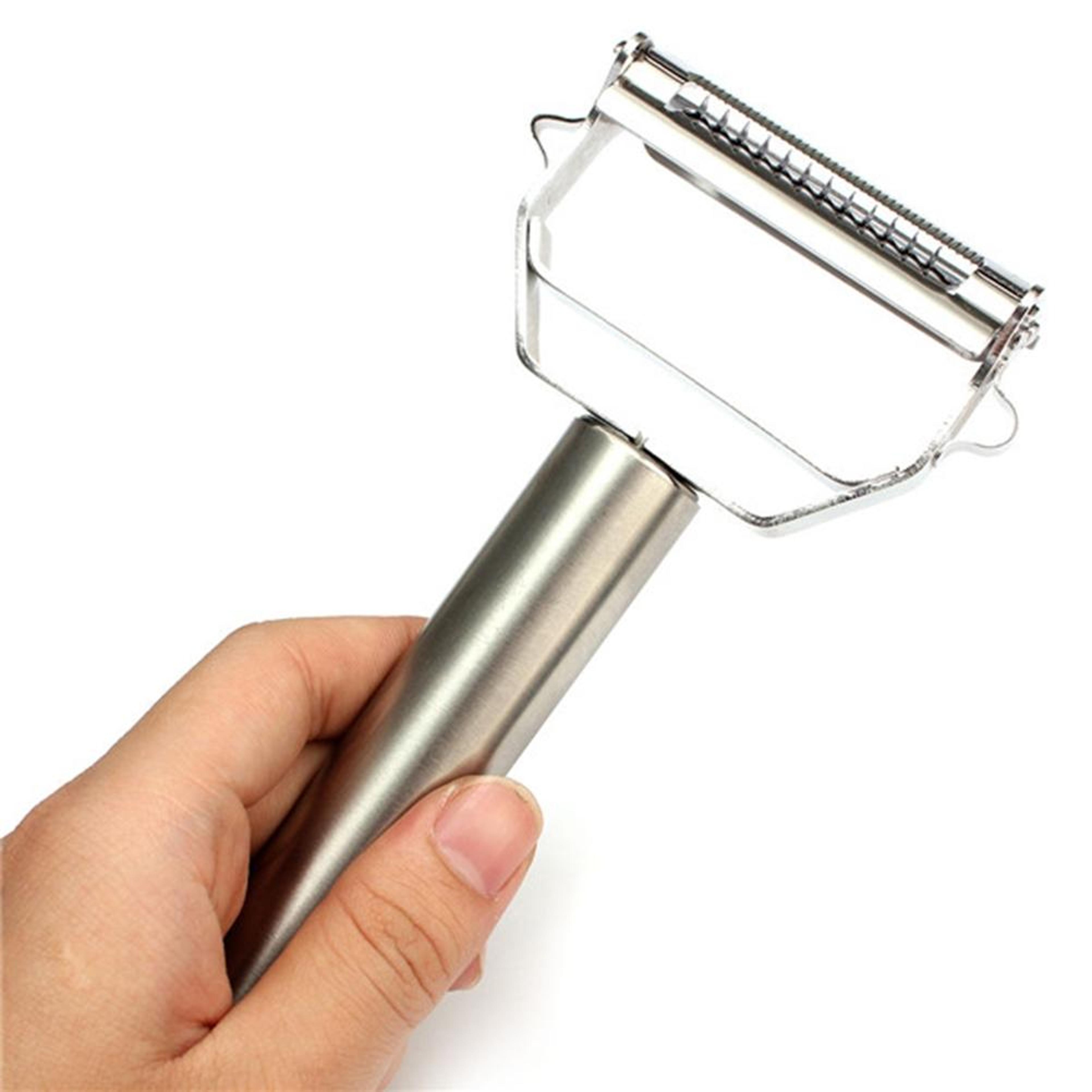 stainless steel julienne vegetable peeler and double planing grater
