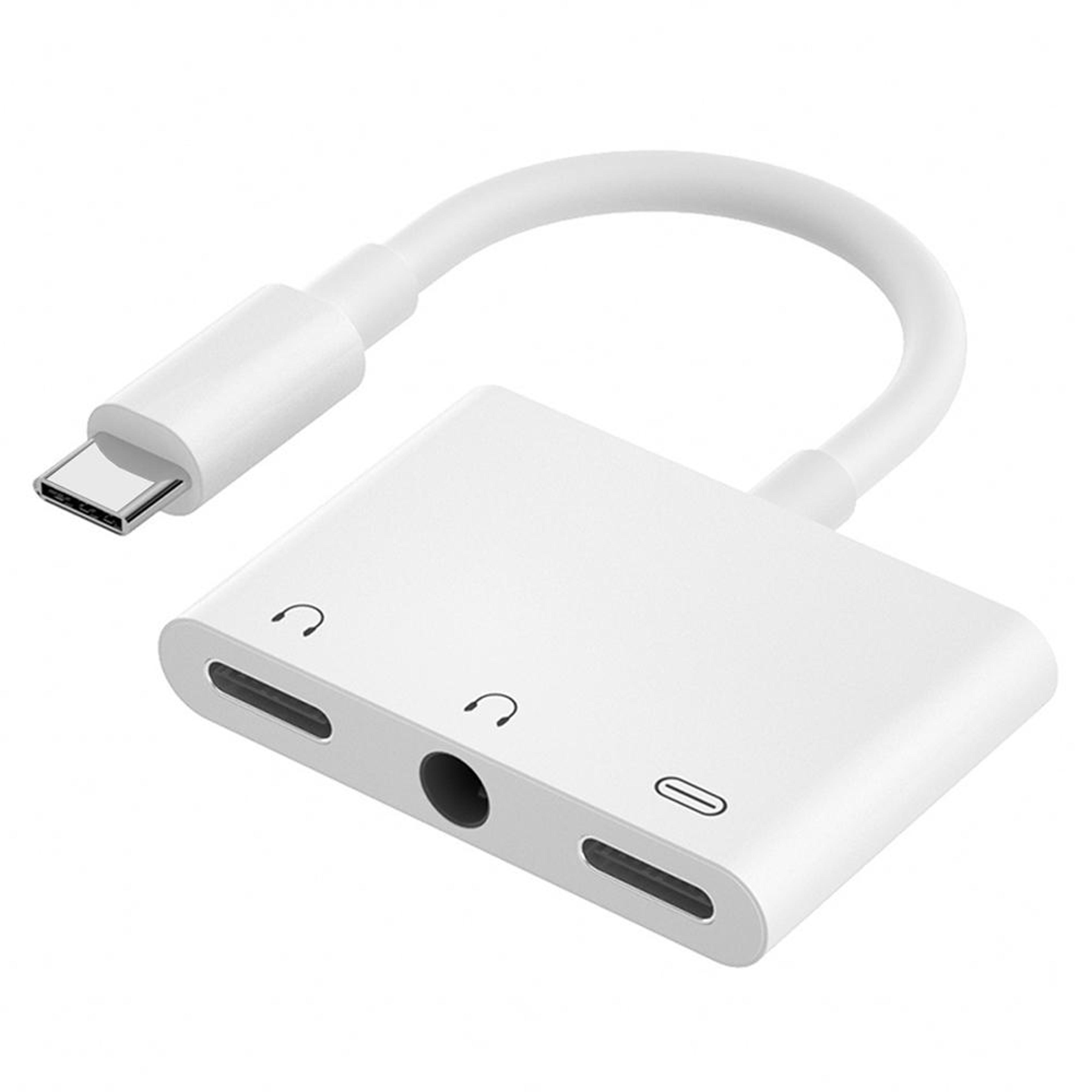 3 in 1 usb c audio adapter with dual 3.5mm and fast charging hi res dac splitter