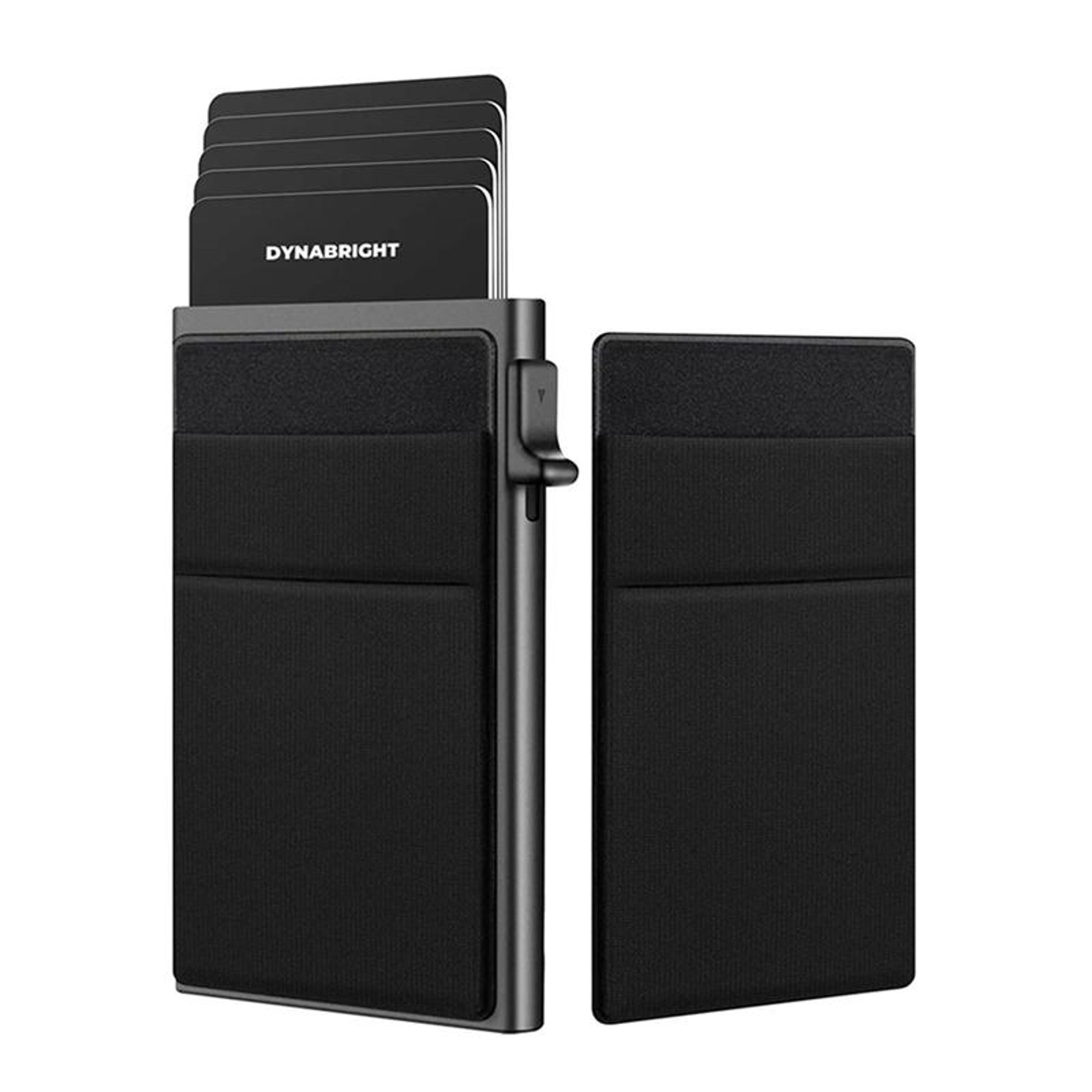 slim rfid blocking metal wallet pop up card holder for men minimalist business card case