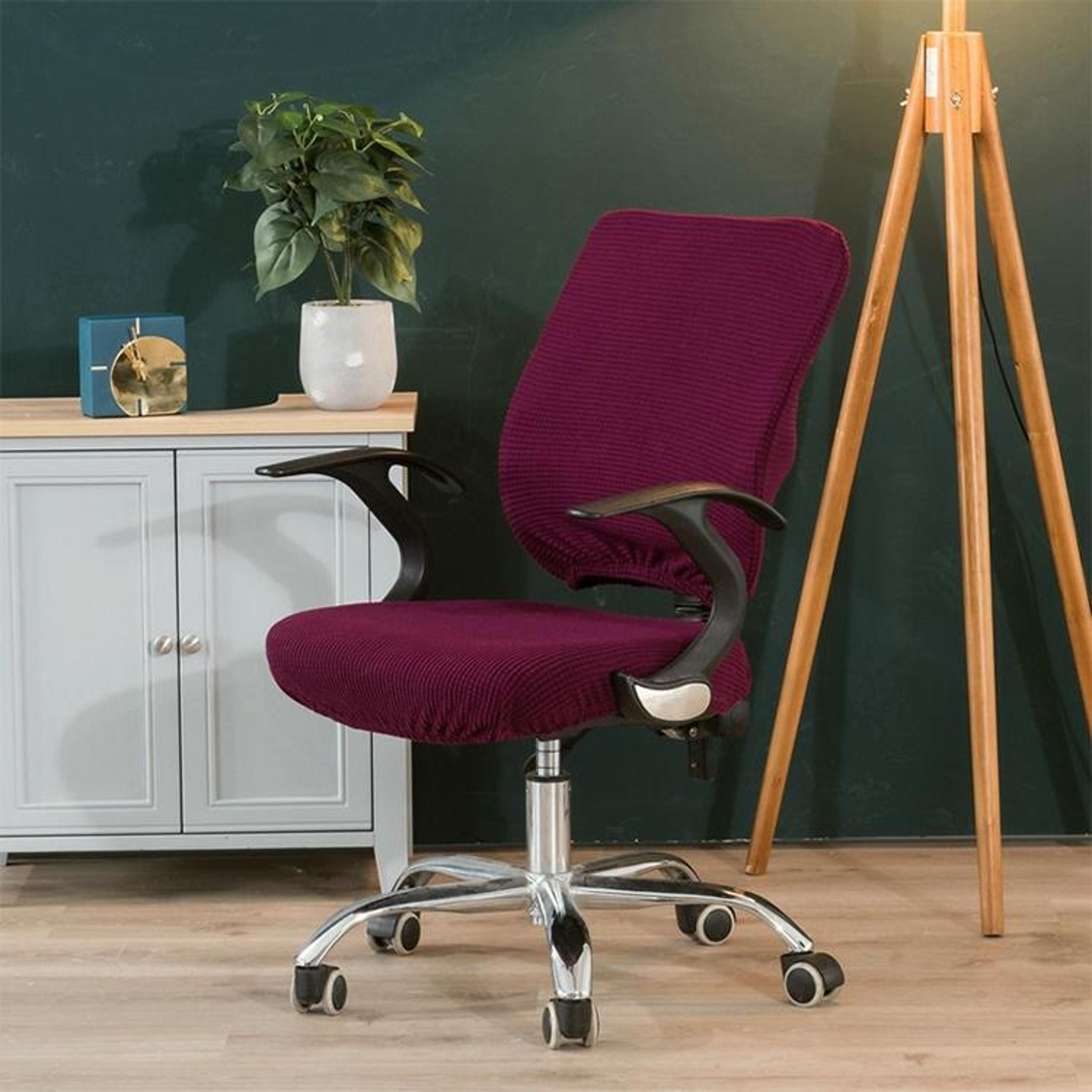 stretch office chair cover set with seat cushion protector soft elastic desk chair slipcover