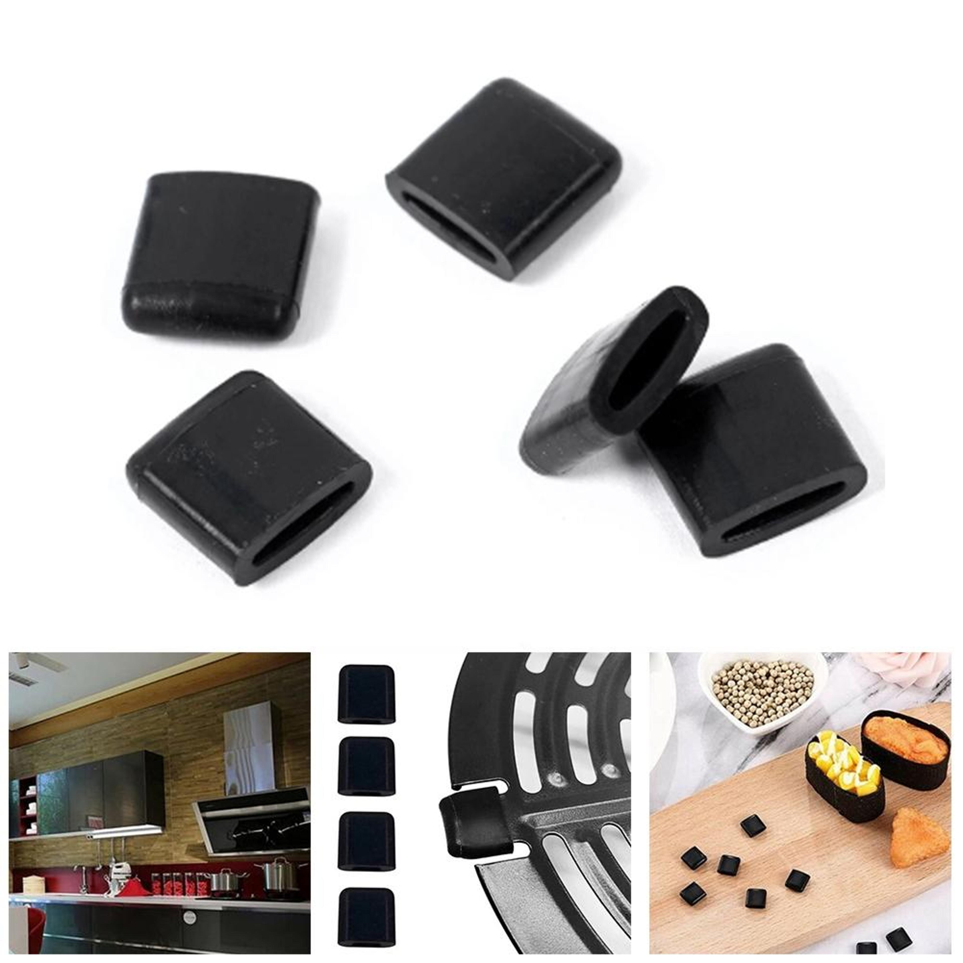 universal air fryer rubber bumpers set, silicone tray protectors & replacement parts