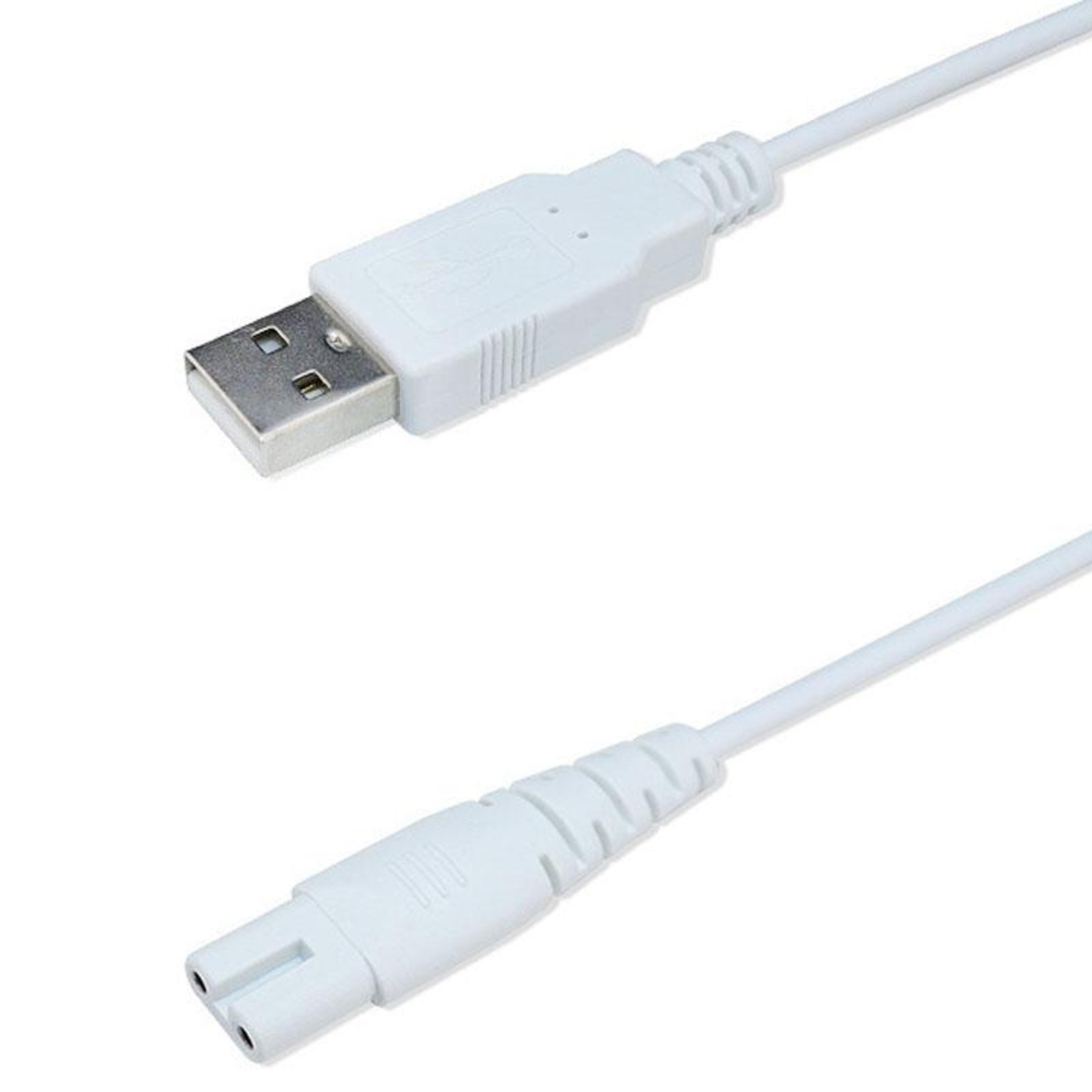 1.25m usb charging cable for shaver 8 figure power cord for beauty devices