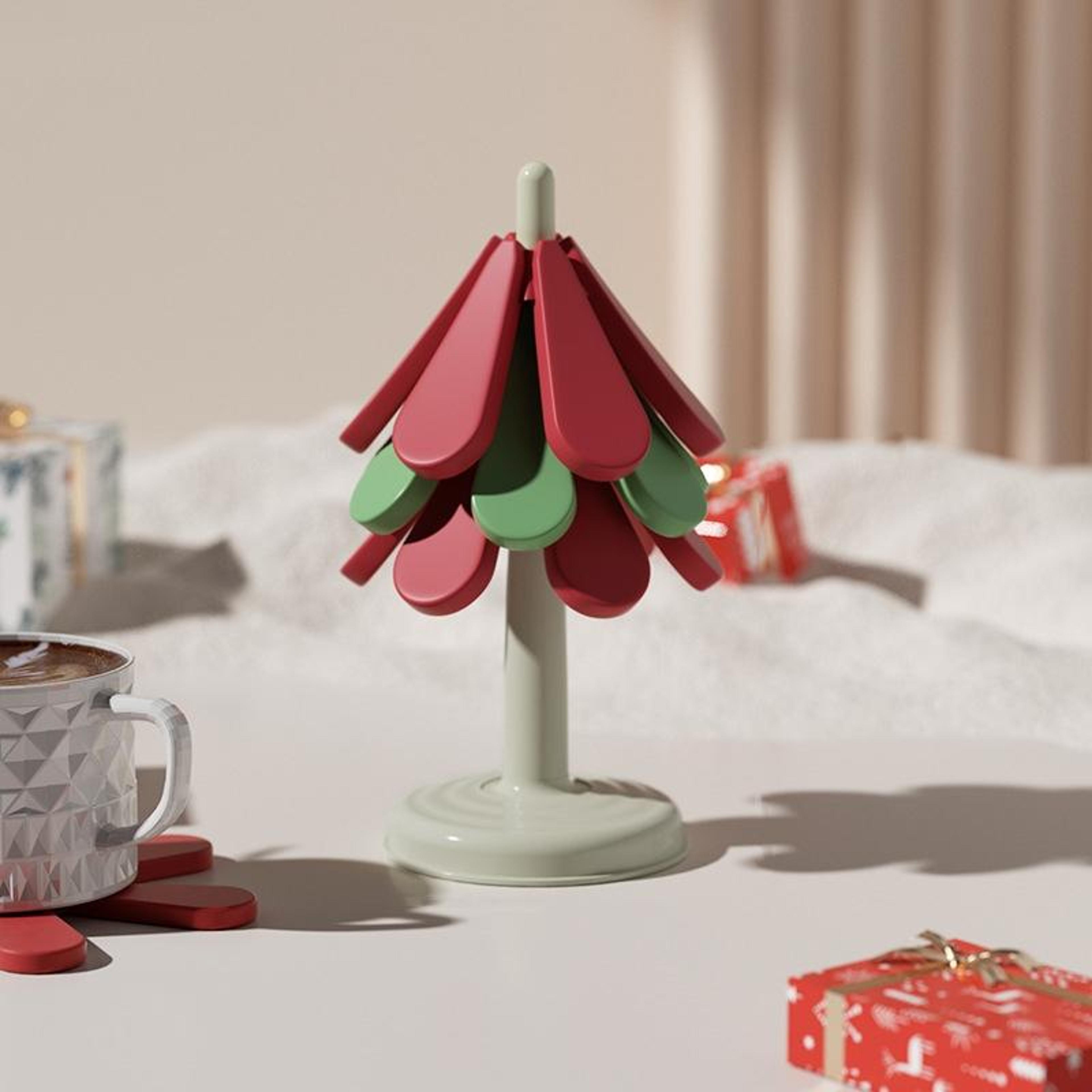 christmas tree heat resistant table mat silicone holiday placemat