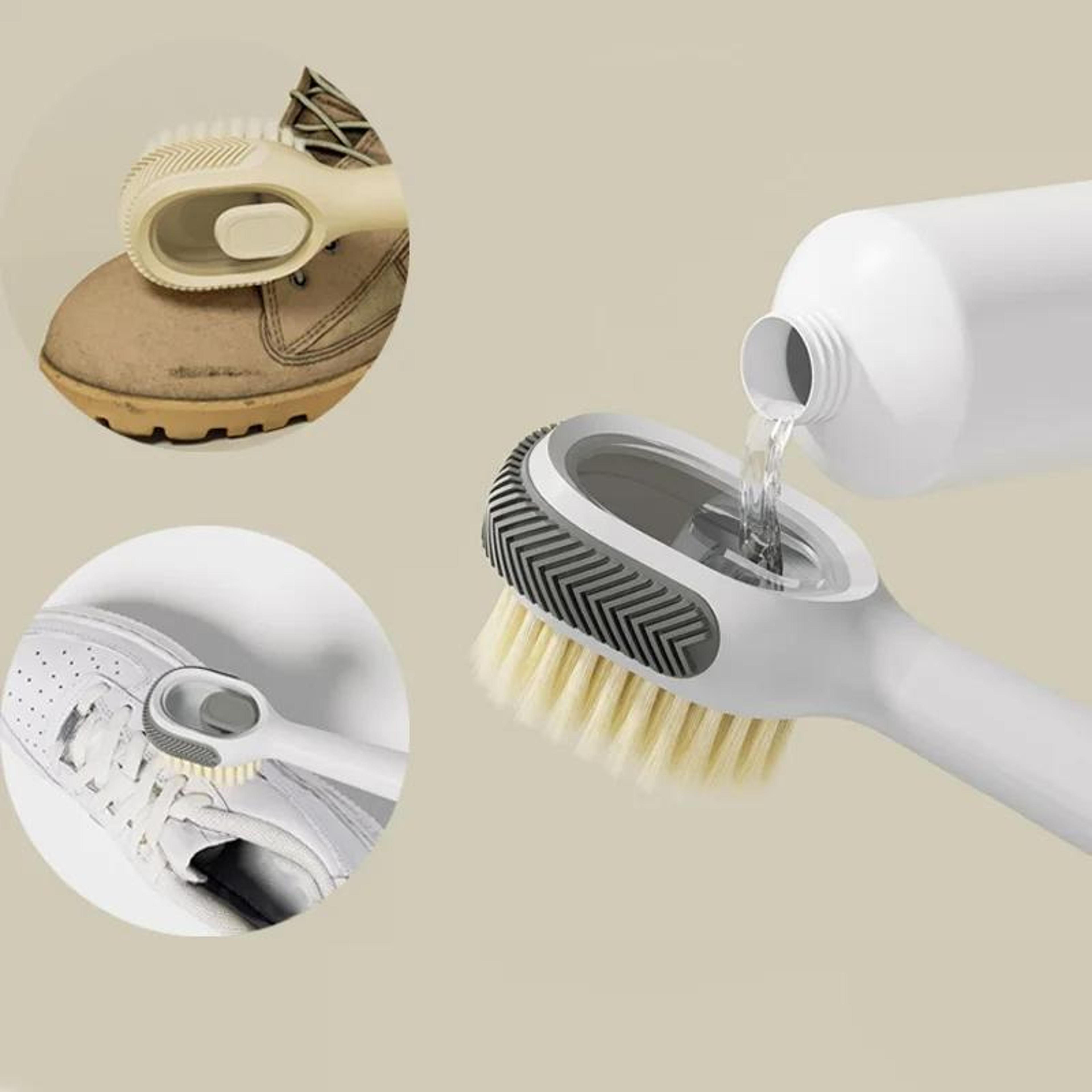liquid shoe brush with soap dispenser soft bristle laundry cleaning brush