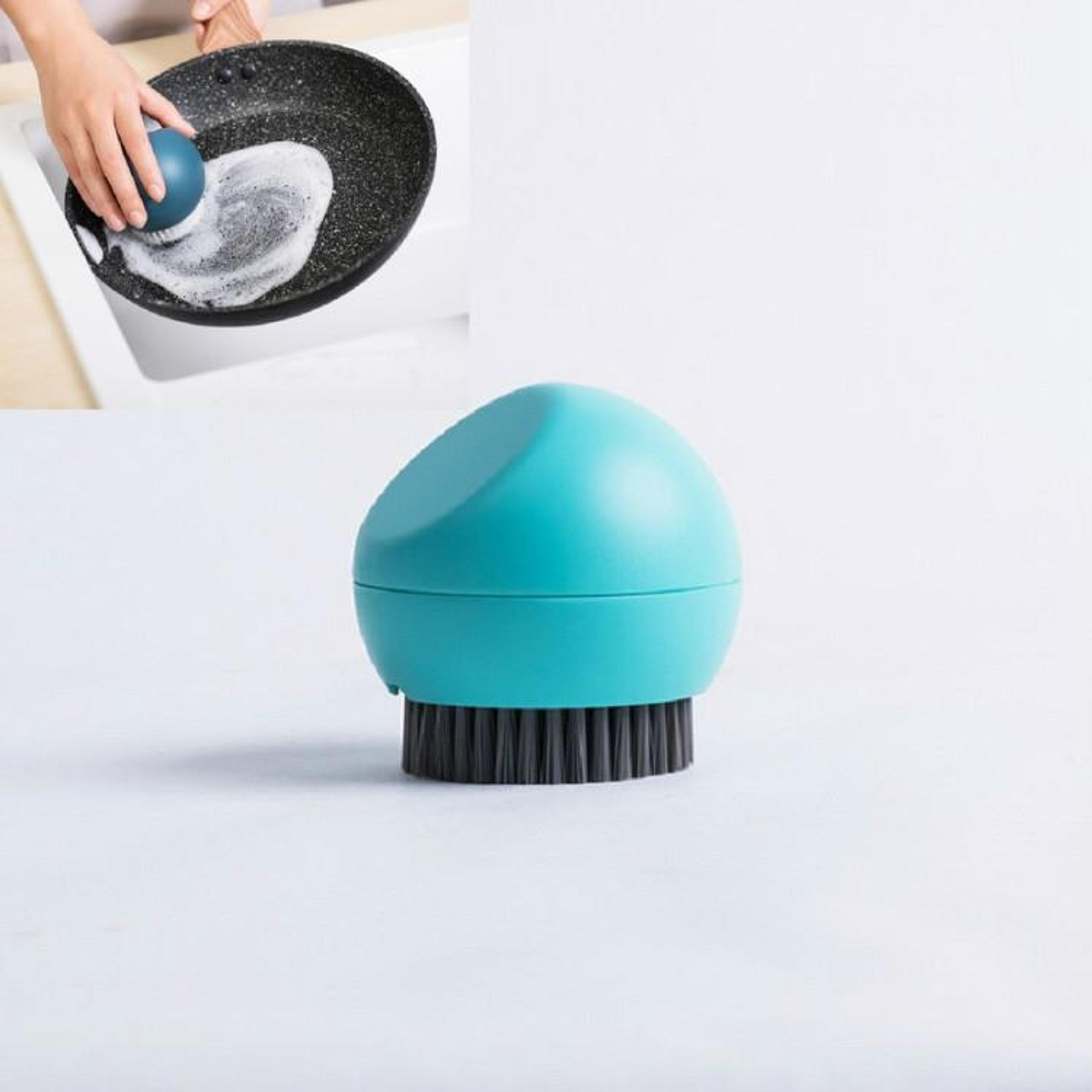 silicone pot brush with stand non scratch kitchen cleaning brush