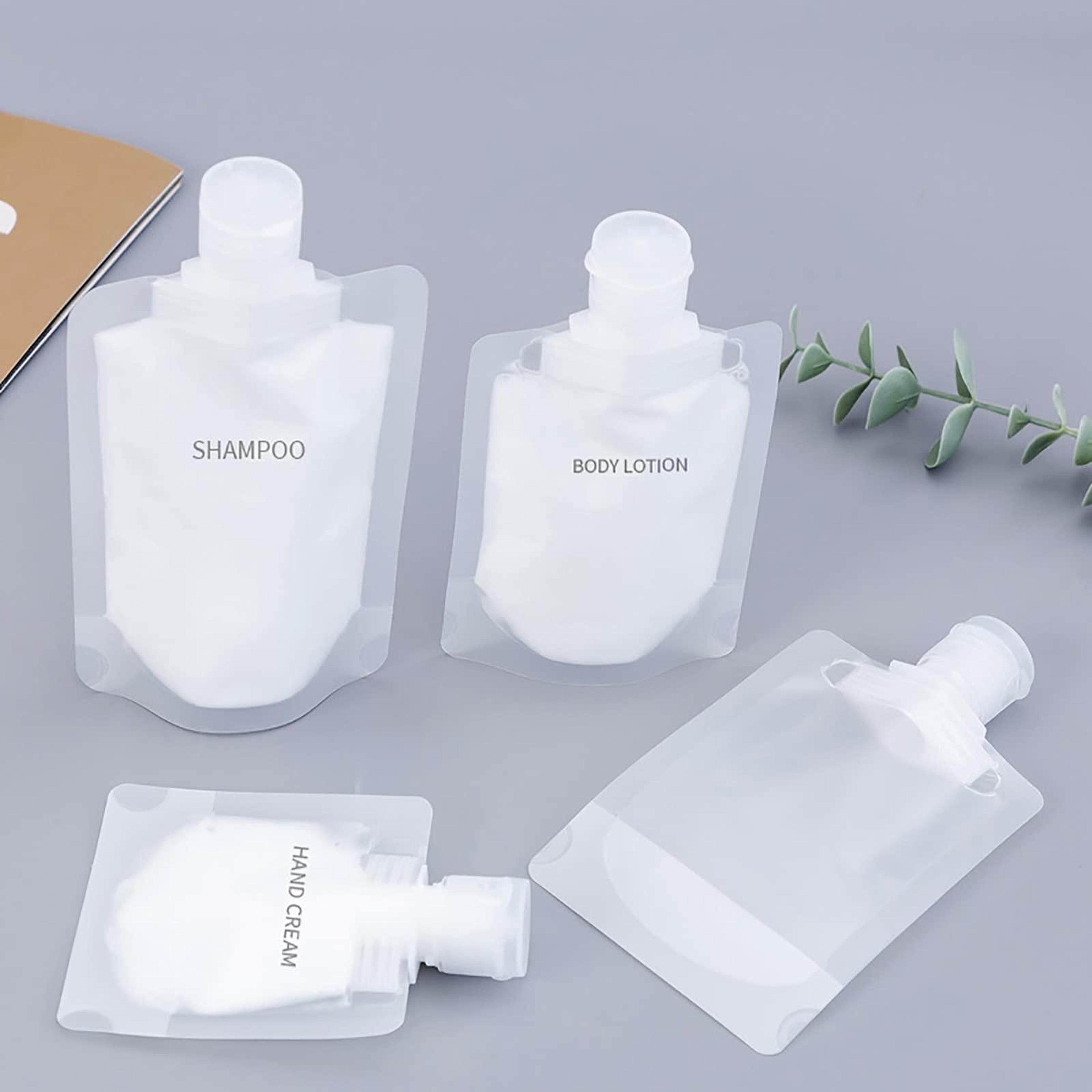 travel refillable toiletry pouches leakproof squeeze bags for shampoo lotion