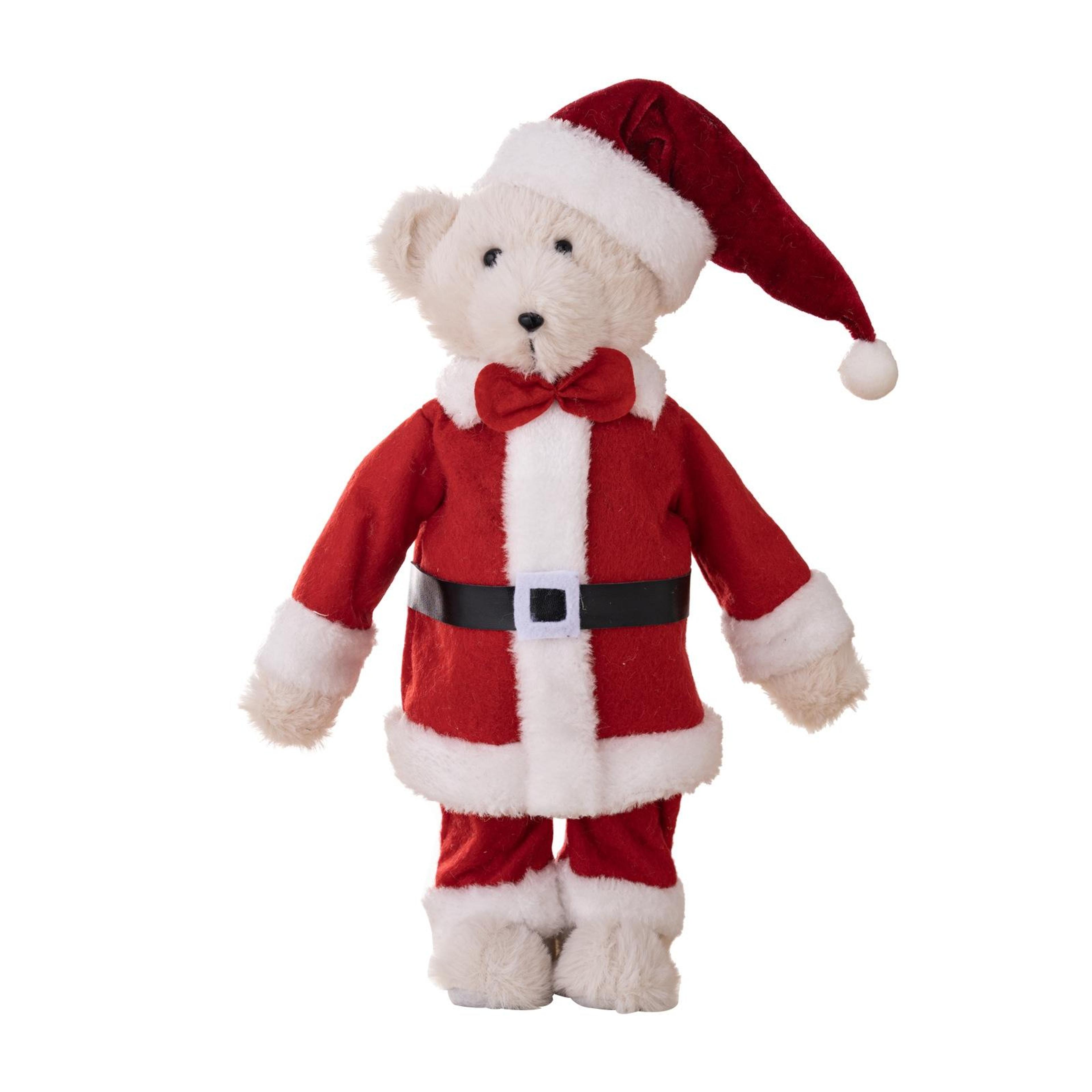 standing plush bear christmas ornament doll, festive holiday gift decoration