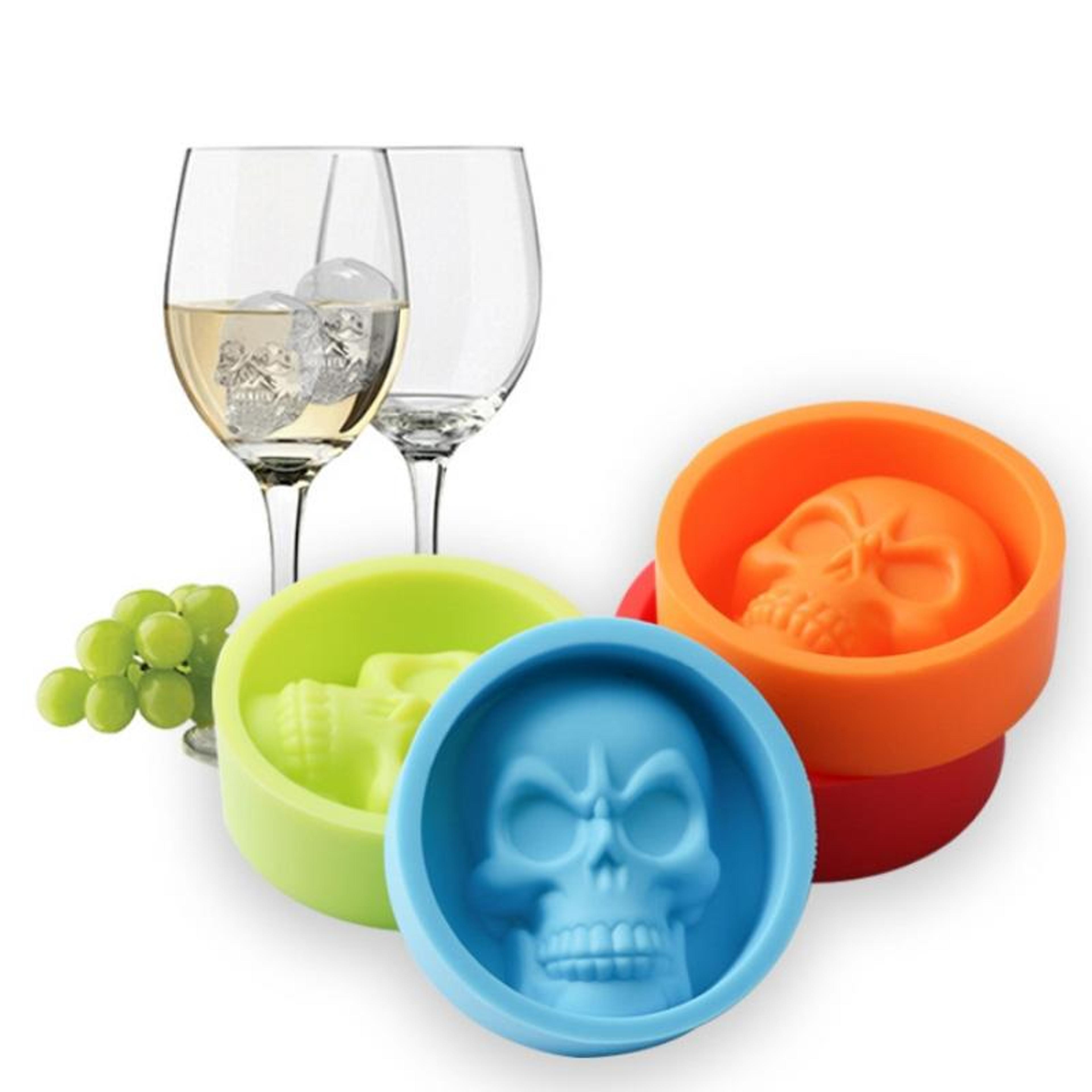 skull ice cube mold silicone whiskey ice mold for creative drinks and cocktails
