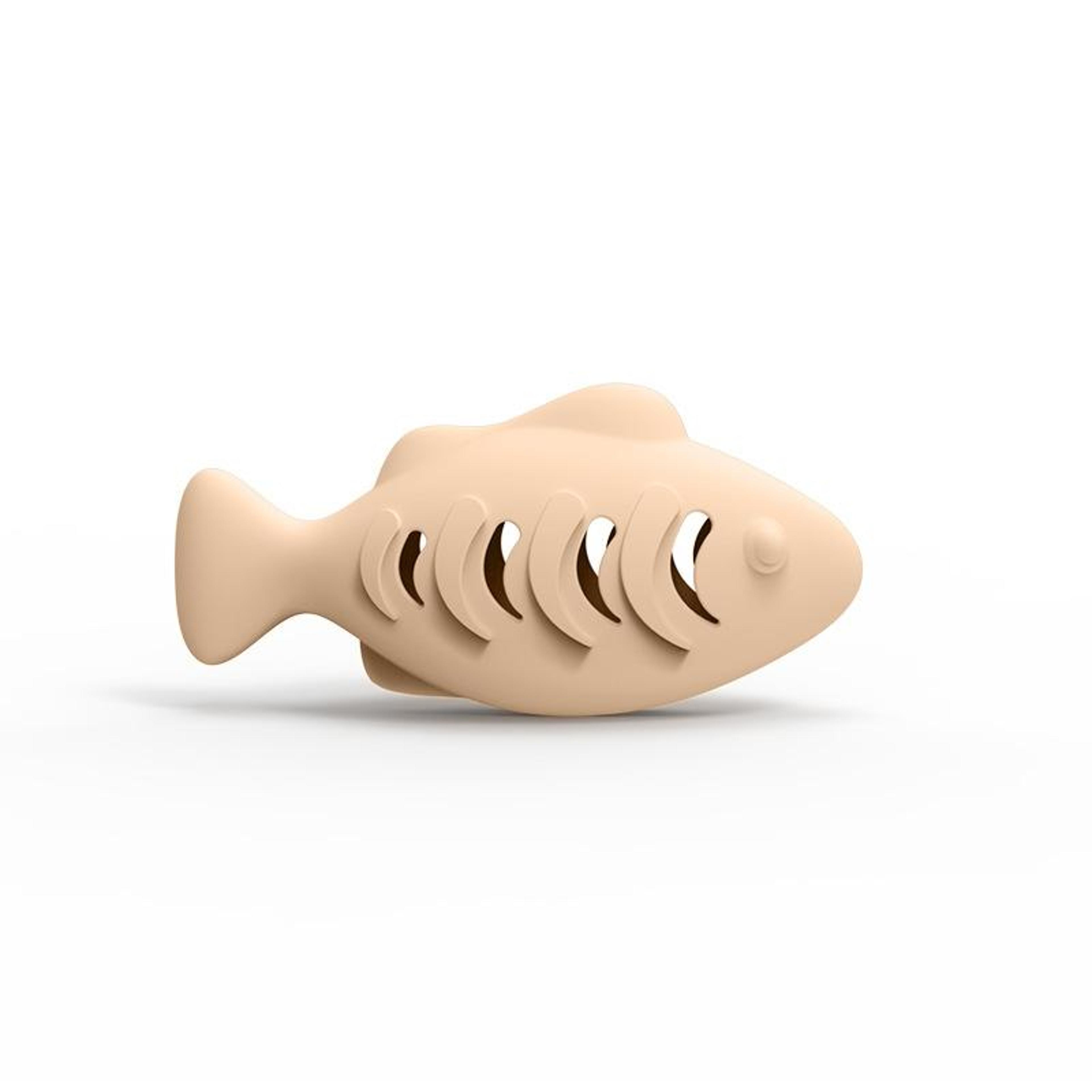 fish shape silicone cat toy bpa-free chew & interactive enrichment toy for cats