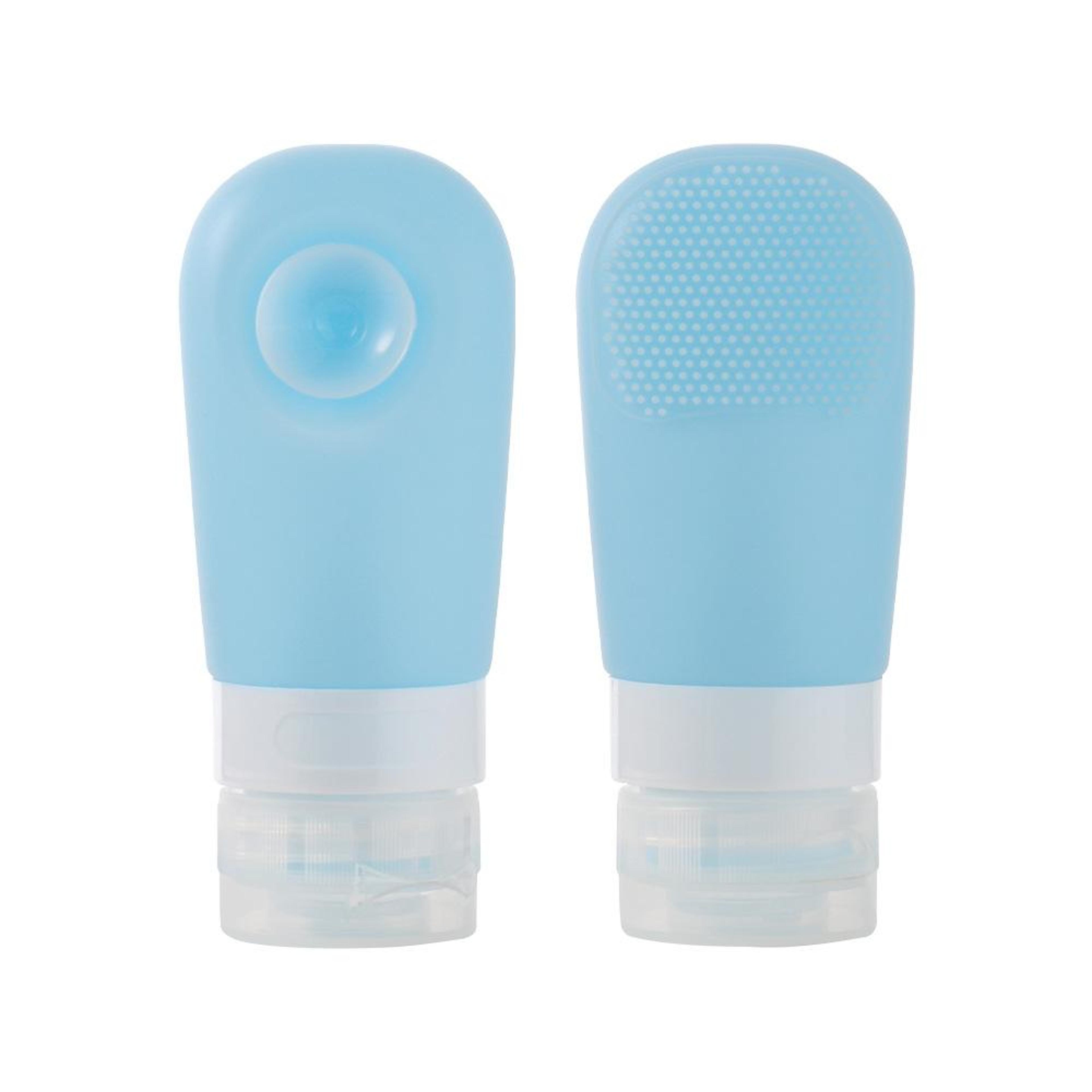 portable silicone travel bottle with brush 60ml leakproof silicone travel bottle for toiletries