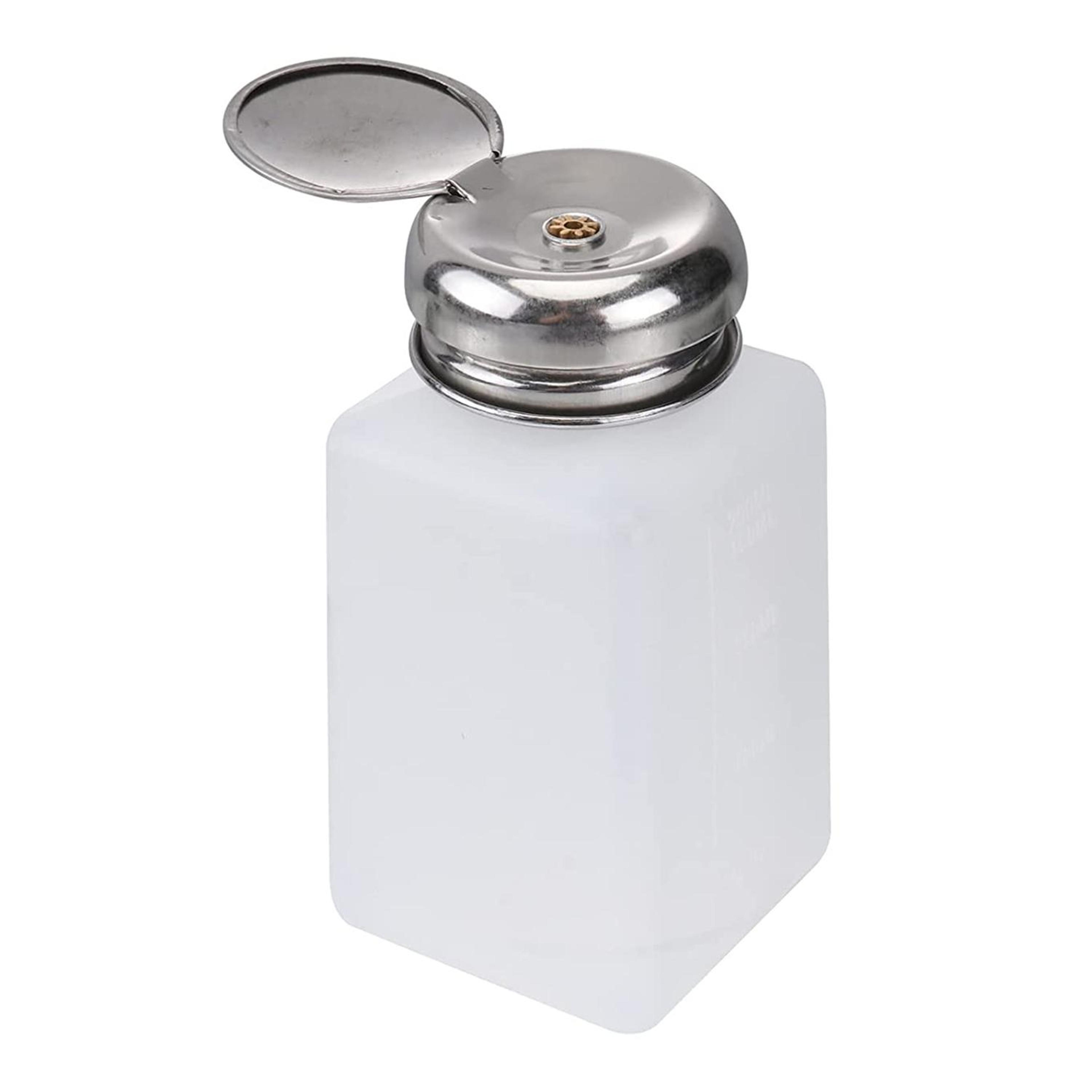 push down pump bottle alcohol dispenser for nail polish remover refillable liquid pump dispenser