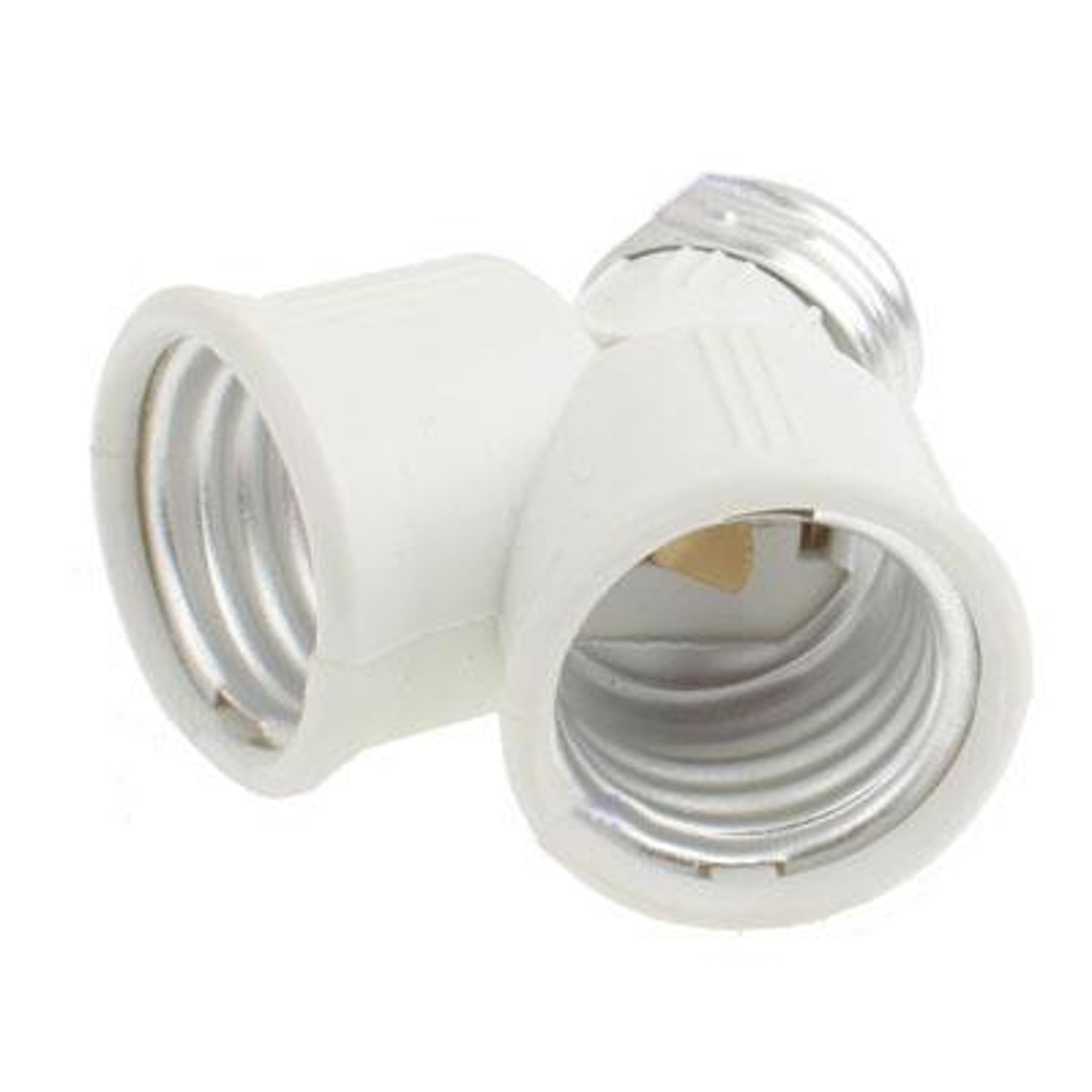 e27 to dual e27 light socket adapter splitter for double bulb lighting
