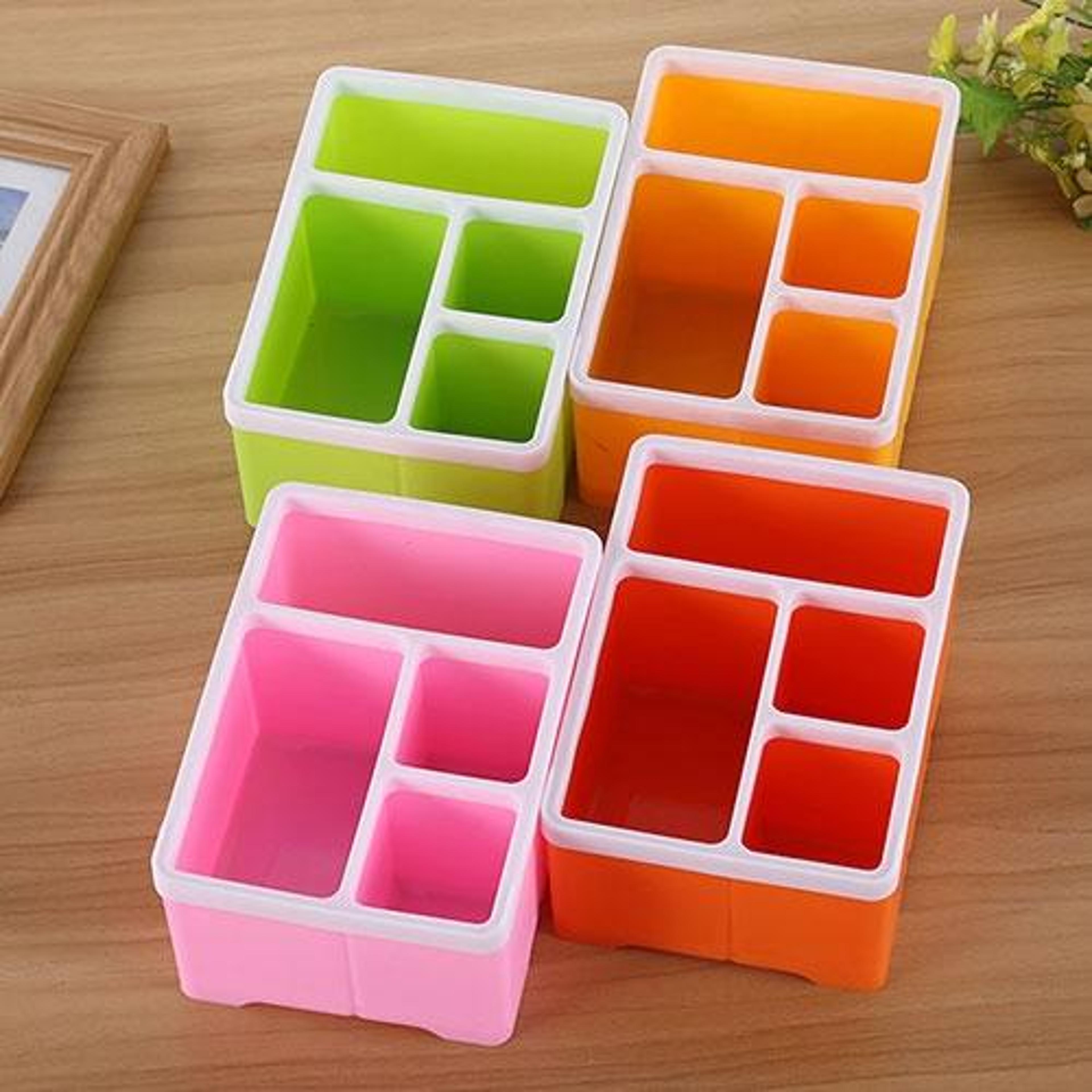 compact desktop organizer and remote control caddy for desk, bedroom and office storage