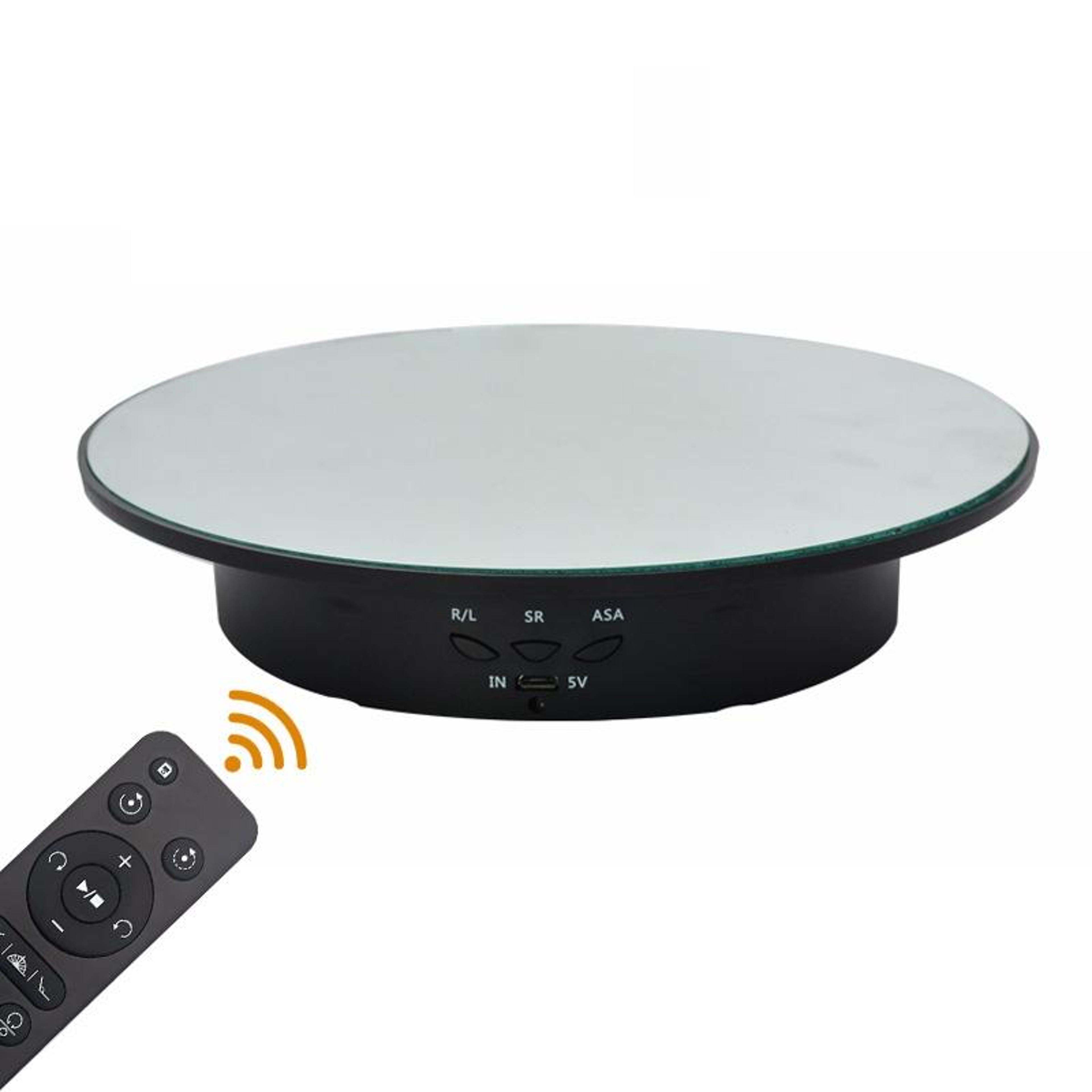 remote control electric rotating display turntable for product photography and live shooting