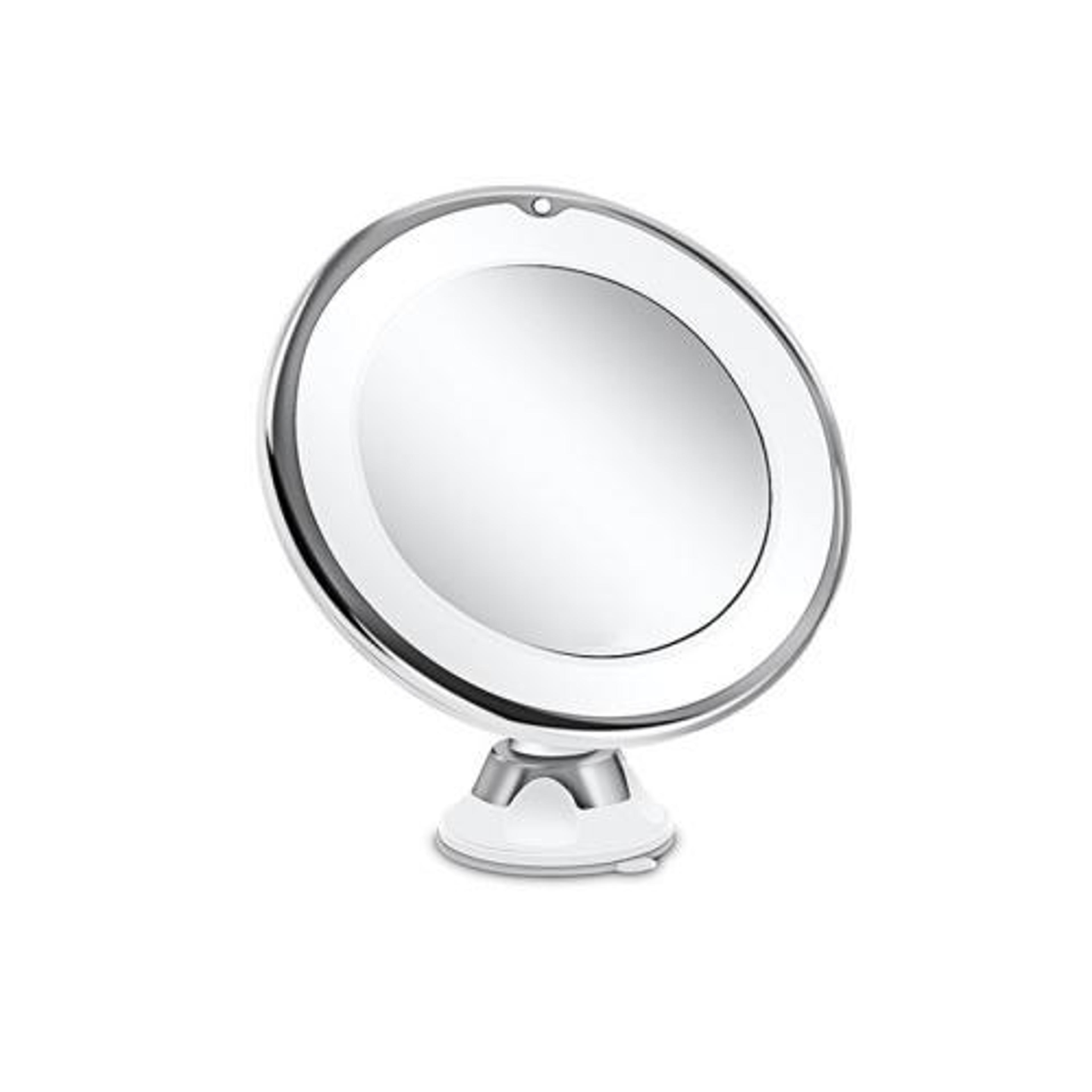 led makeup mirror 10x magnification suction cup vanity mirror with adjustable light