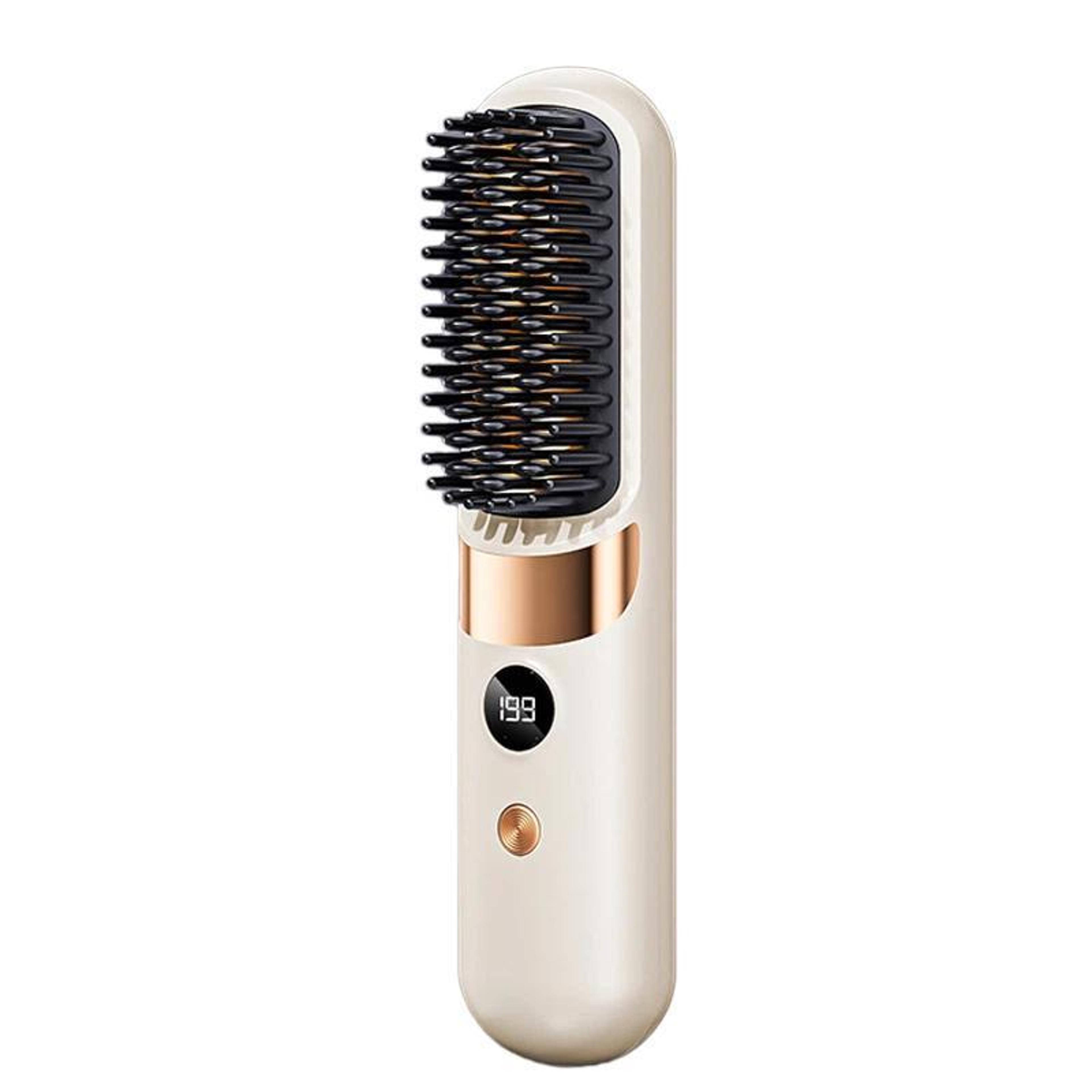 cordless hair straightening brush with digital display & negative ion hair care