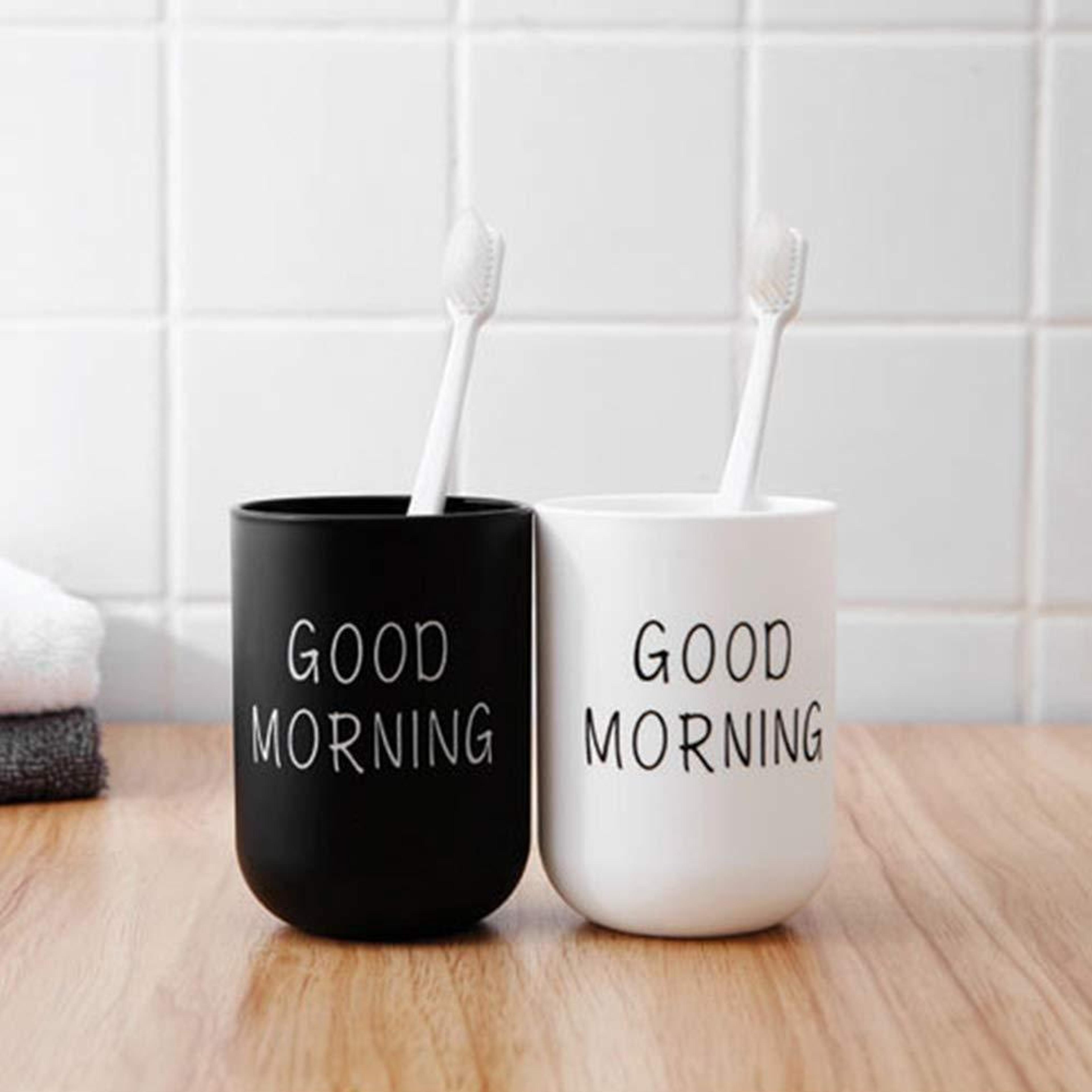 durable mouthwash cup and toothbrush rinse cup for bathroom vanity