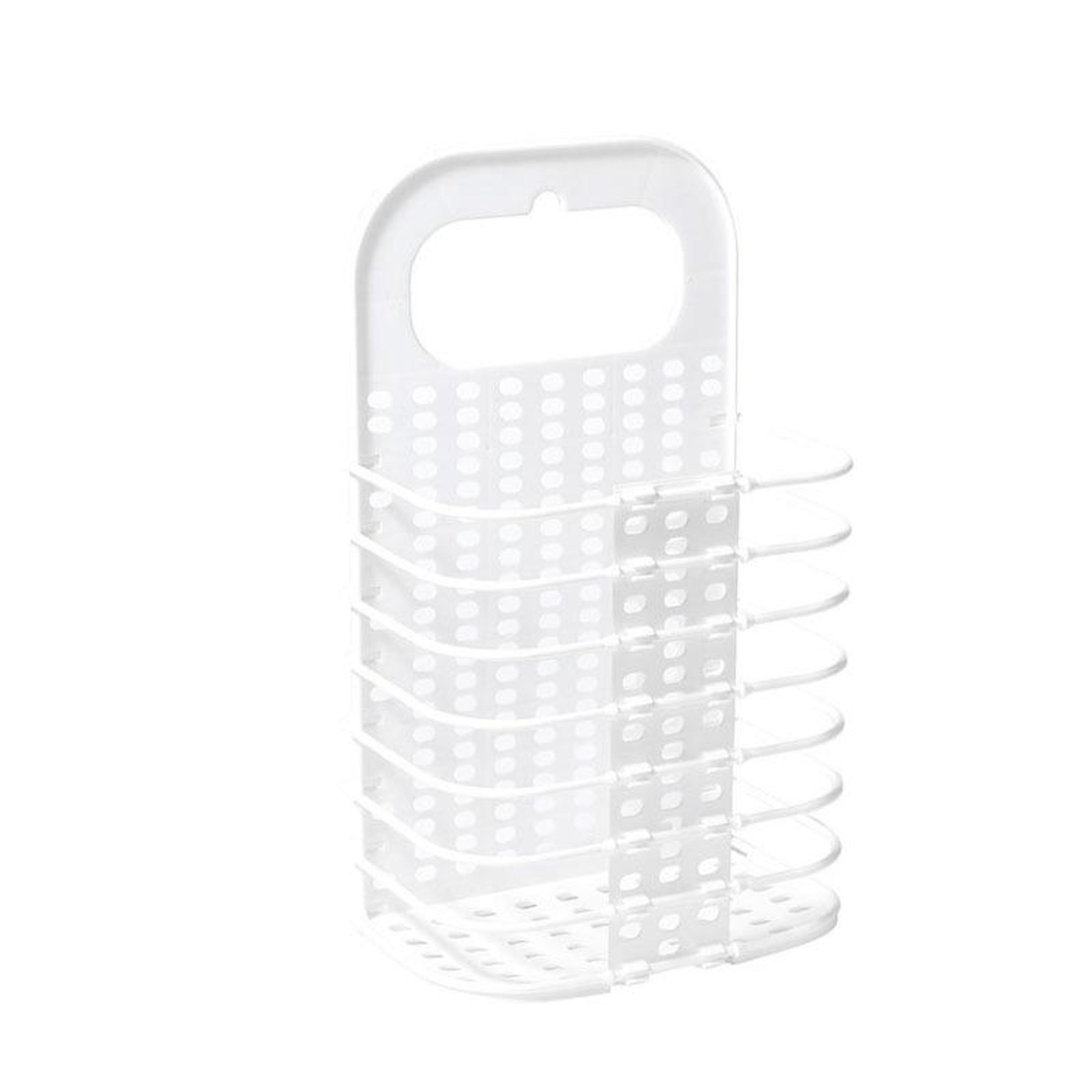 perforation-free wall mounted folding laundry hamper & storage basket for bathroom organization