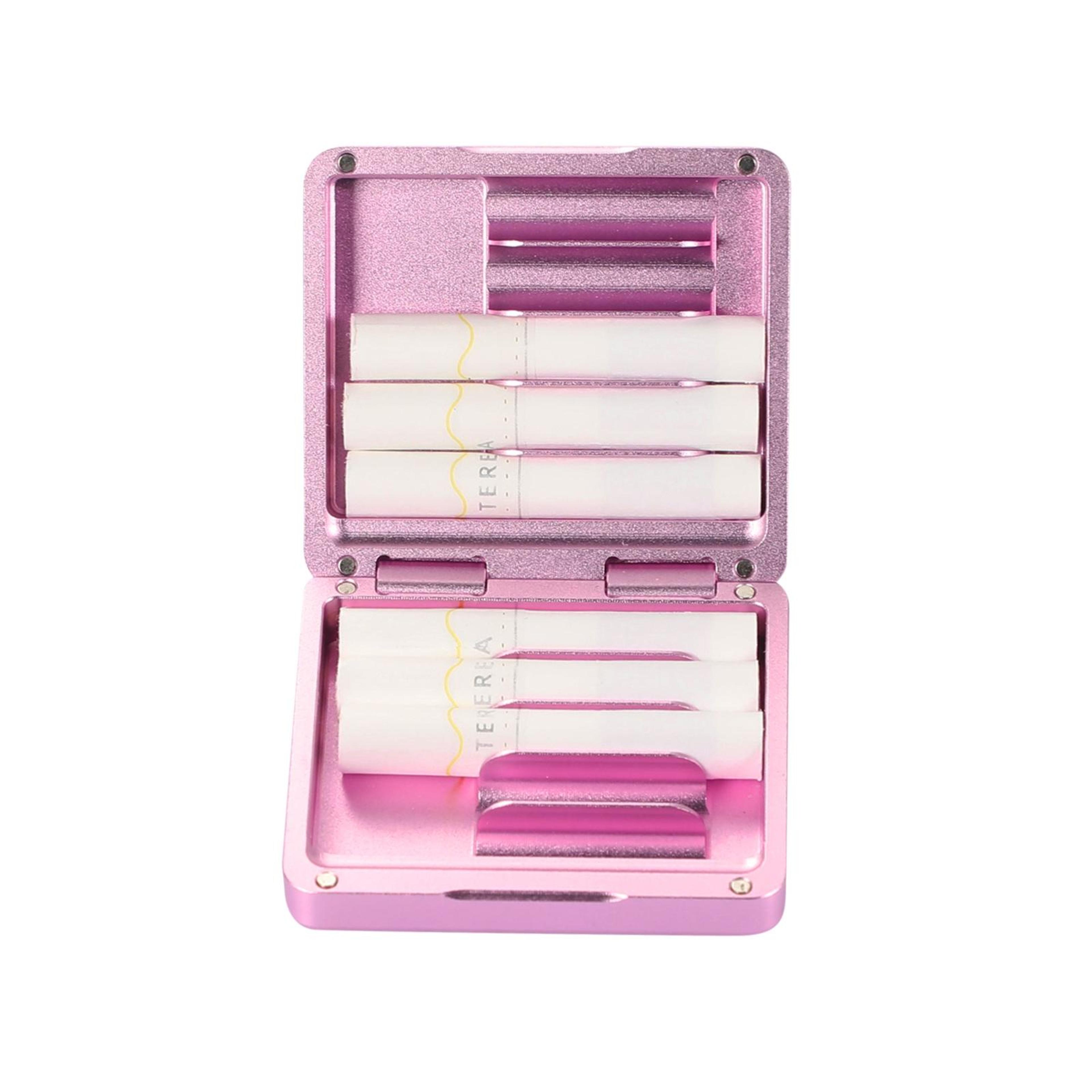 slim aluminum cigarette case durable metal cigarette holder pocket size