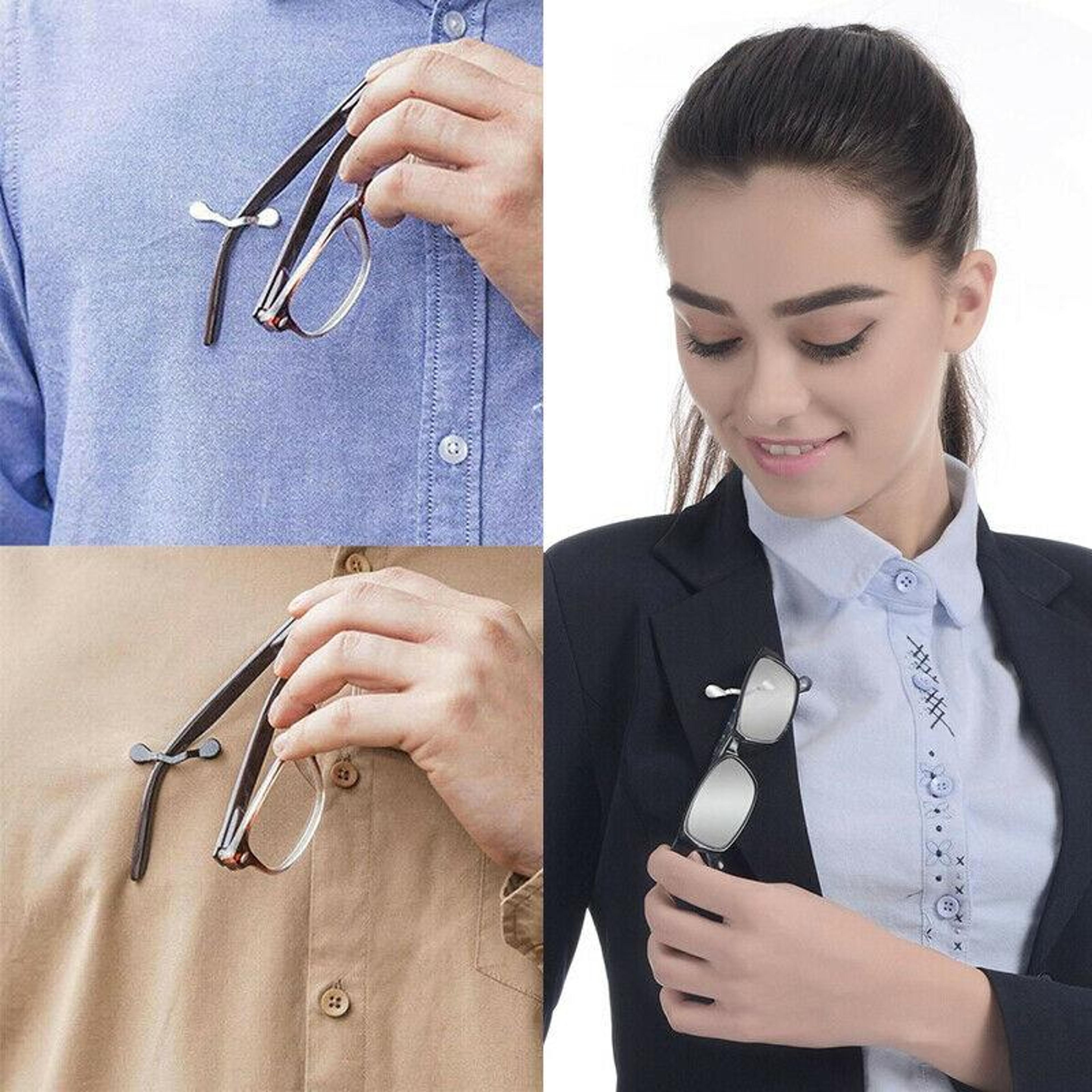 magnetic glasses holder clip brooch for shirt secure eyeglass holder