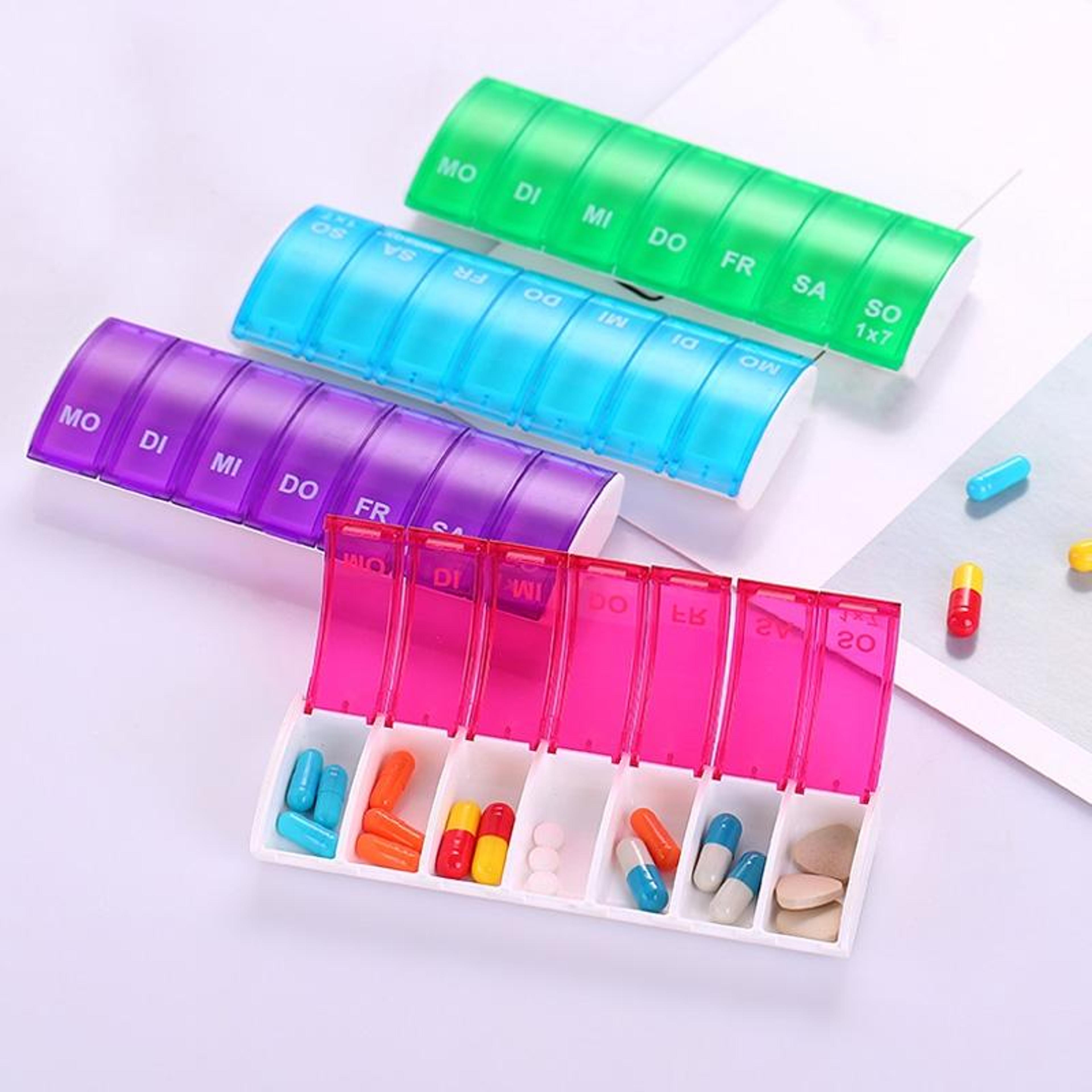weekly travel pill organizer 7 compartment portable medicine storage box