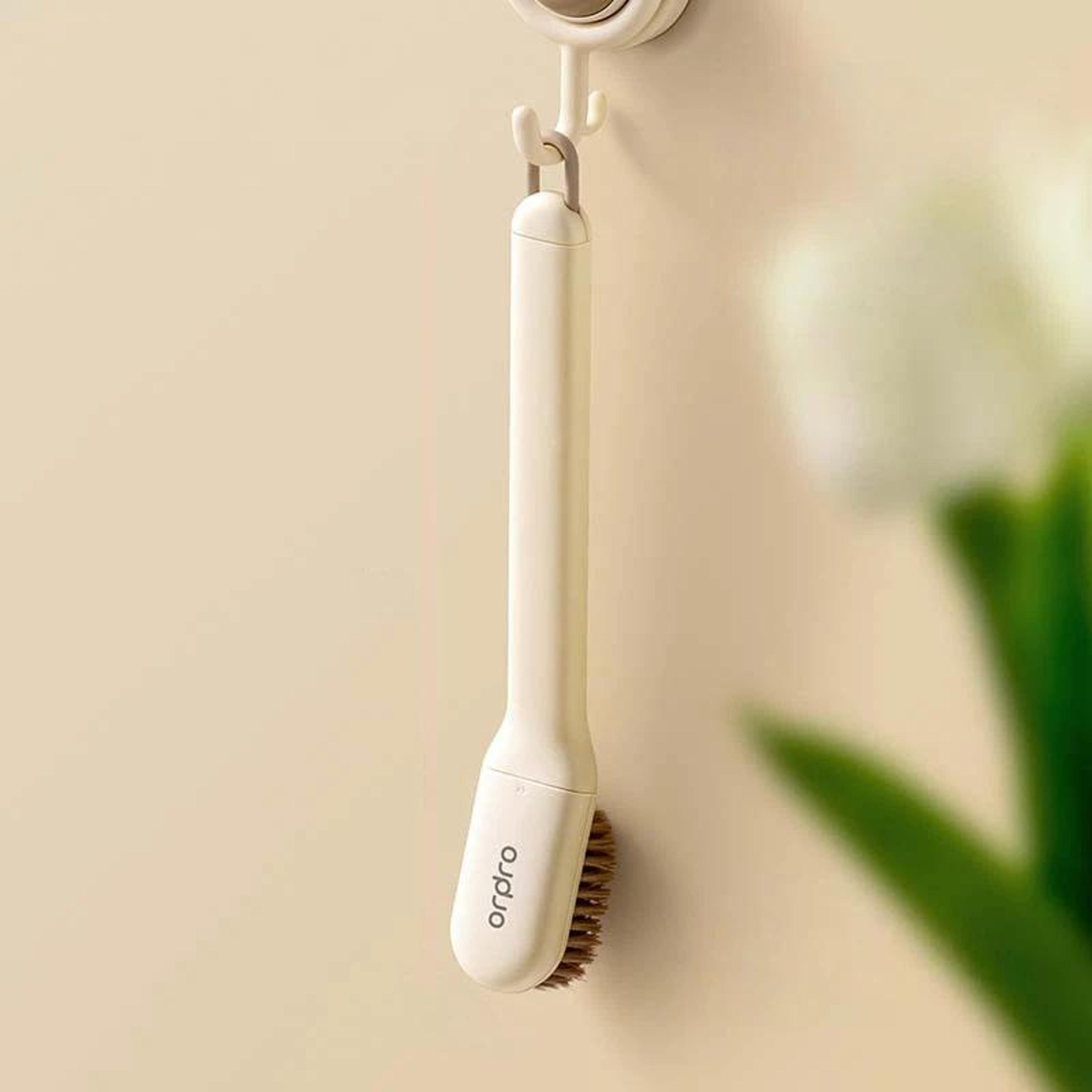 ordpro rotating long handle shoe cleaning brush soft bristle shoe care brush
