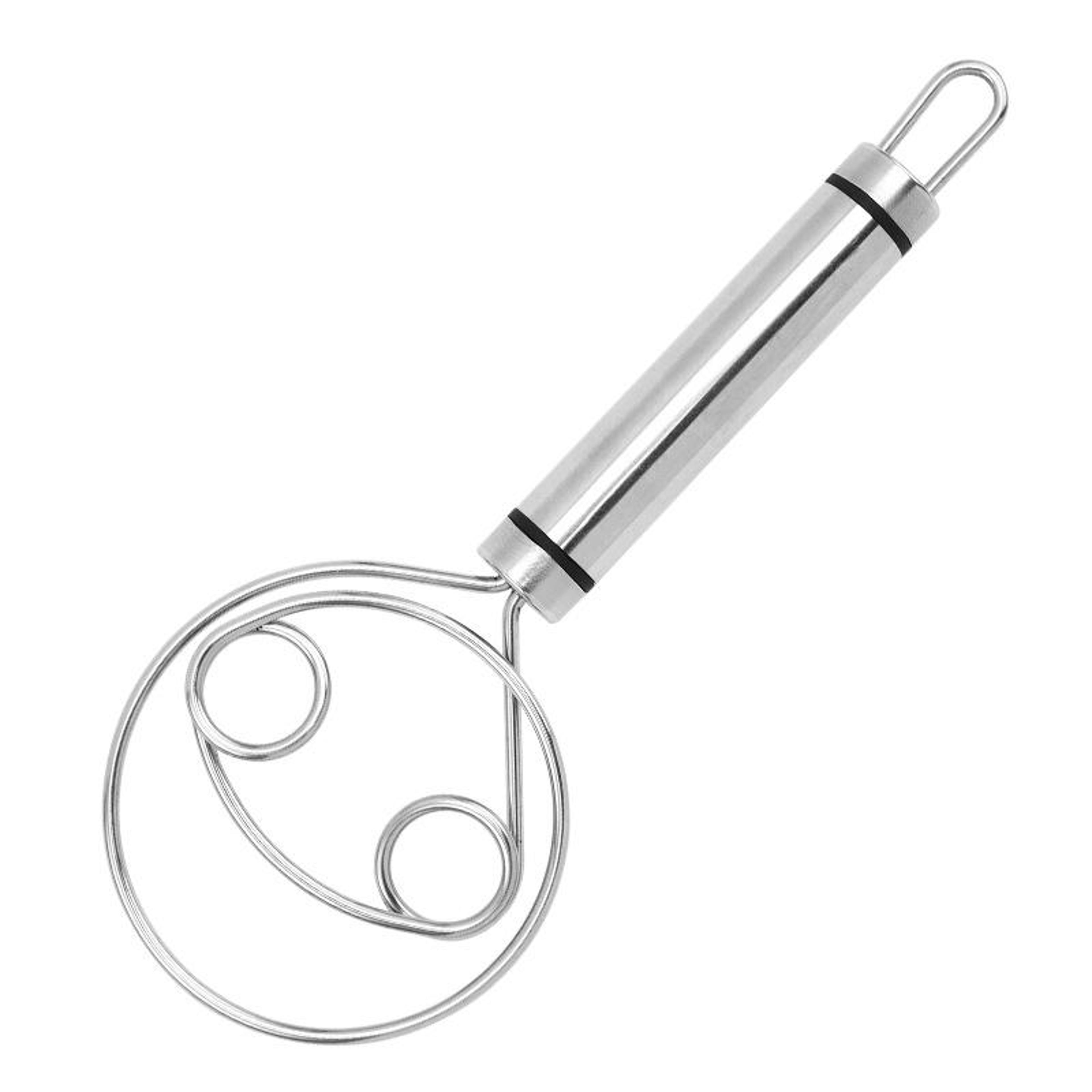 stainless steel double circle dough whisk egg beater flour mixer for baking and noodle making