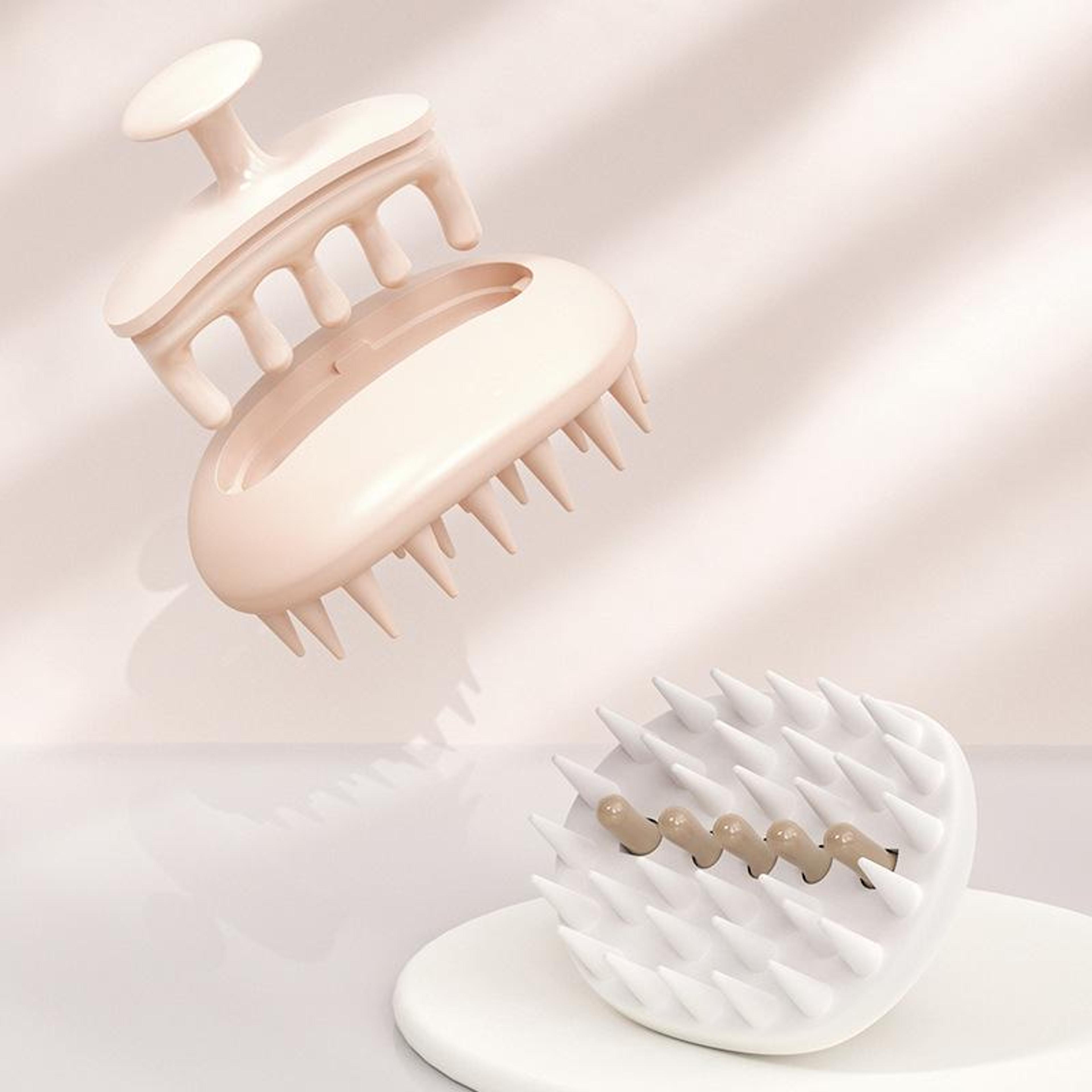 silicone scalp massager shampoo brush for wet and dry hair care